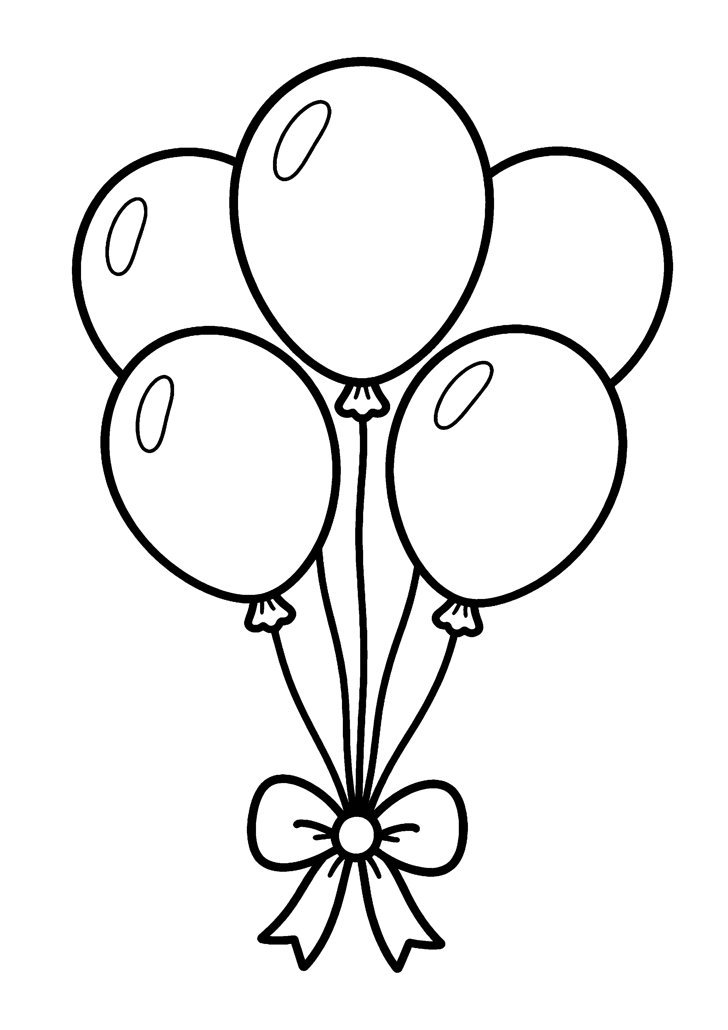 Coloriage Ballons d'anniversaire