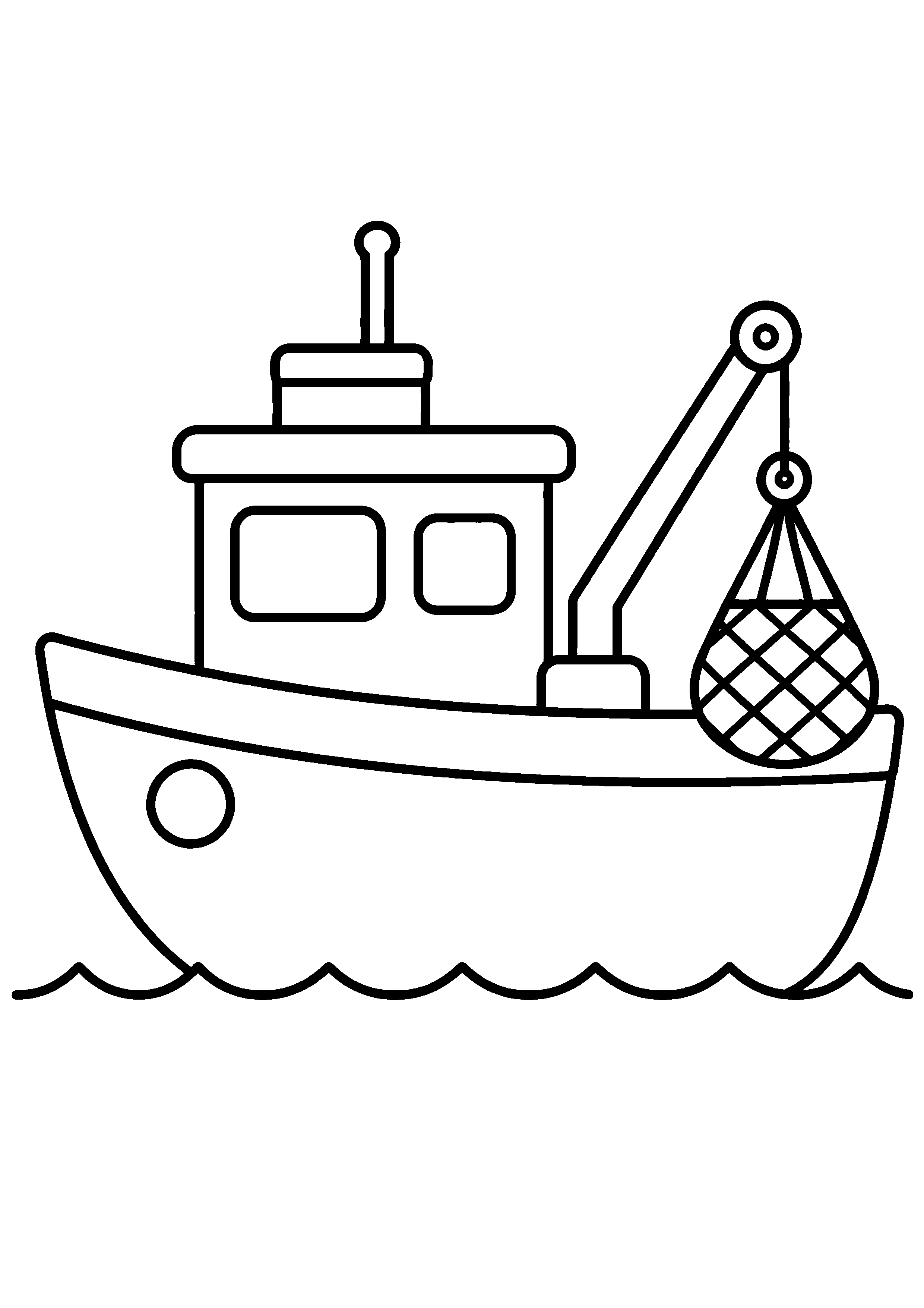 Coloriage Bateau de pêche à imprimer : 20 dessins gratuits A4