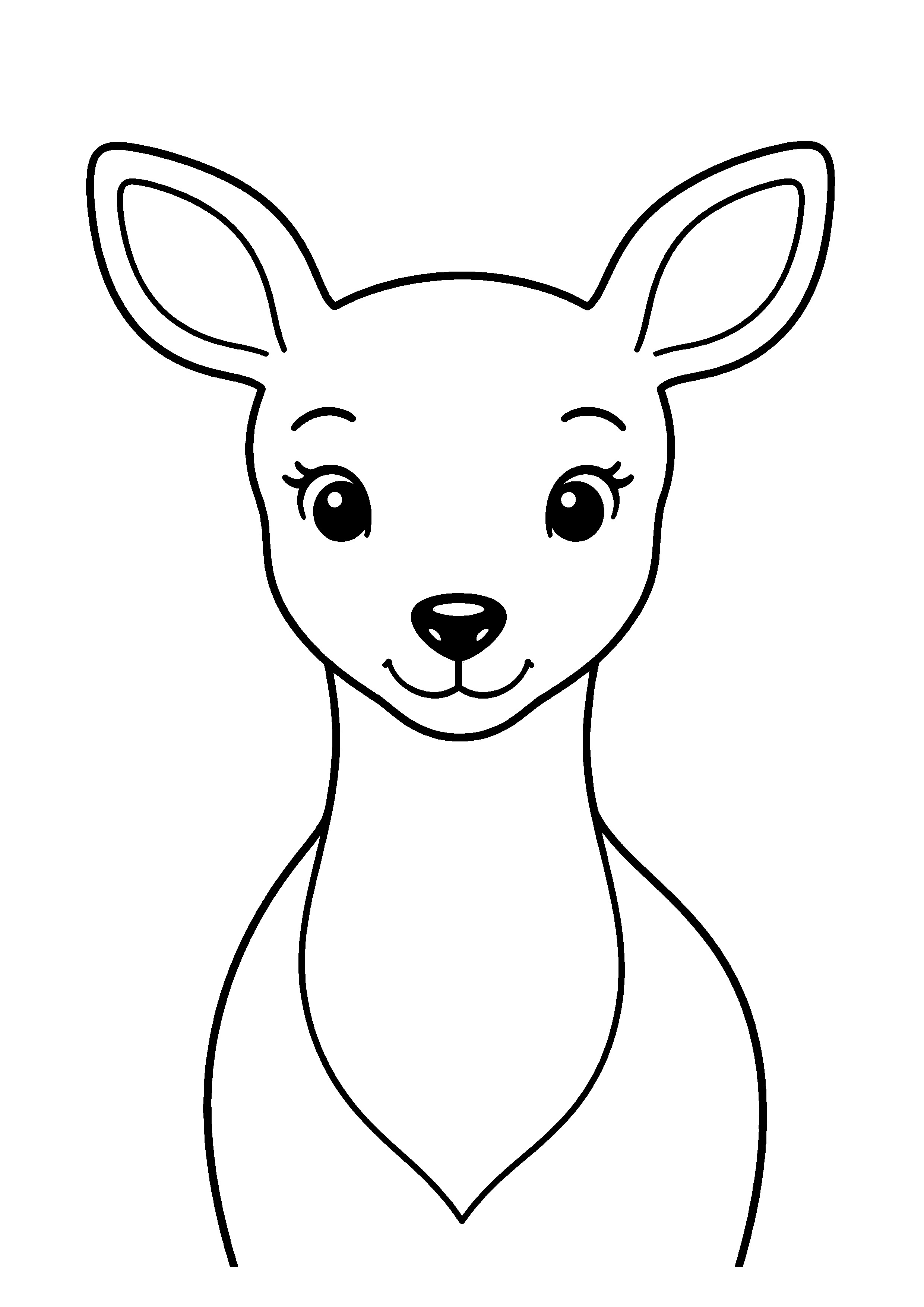 Coloriage Biche