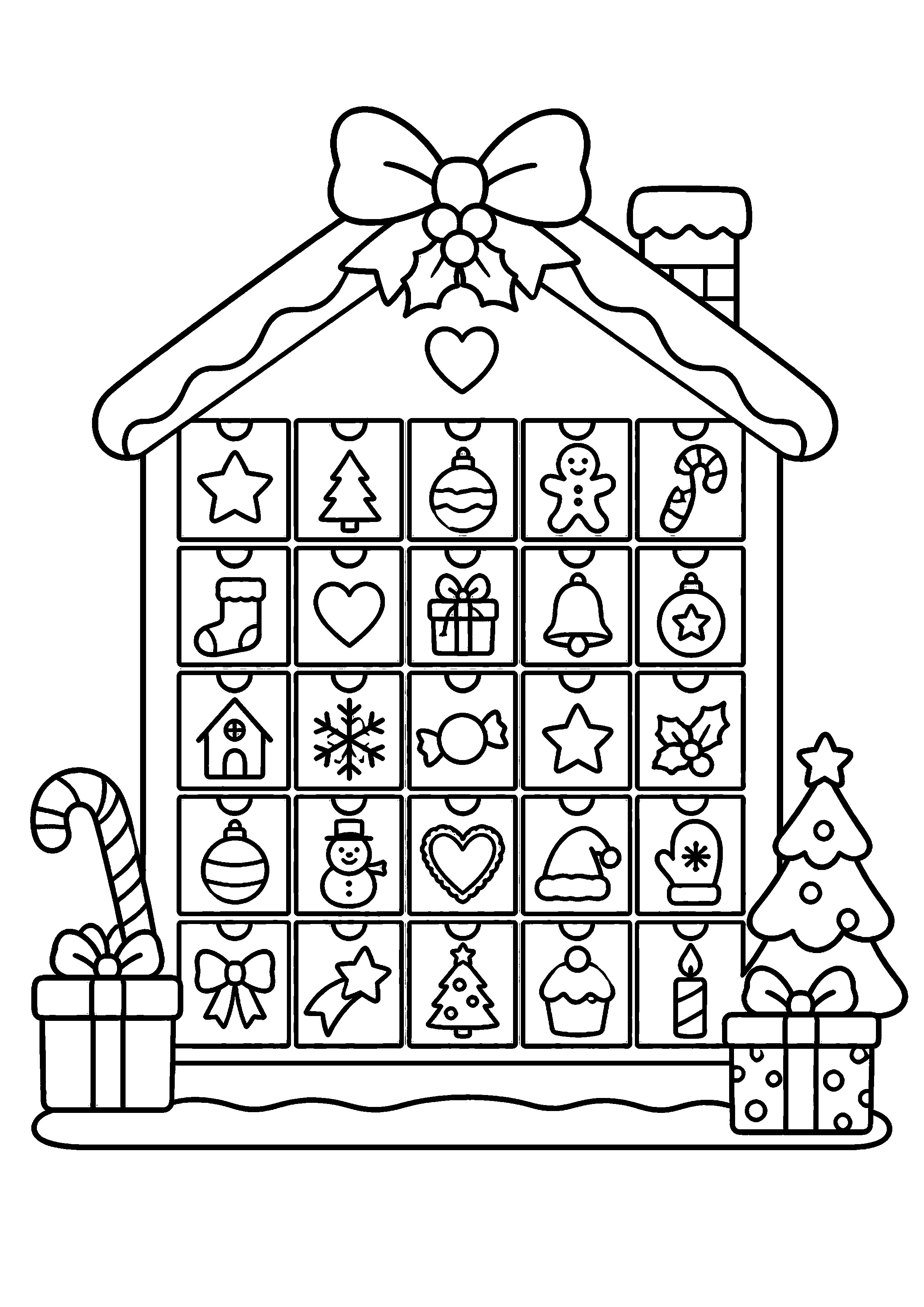 Coloriage Calendrier de l'Avent