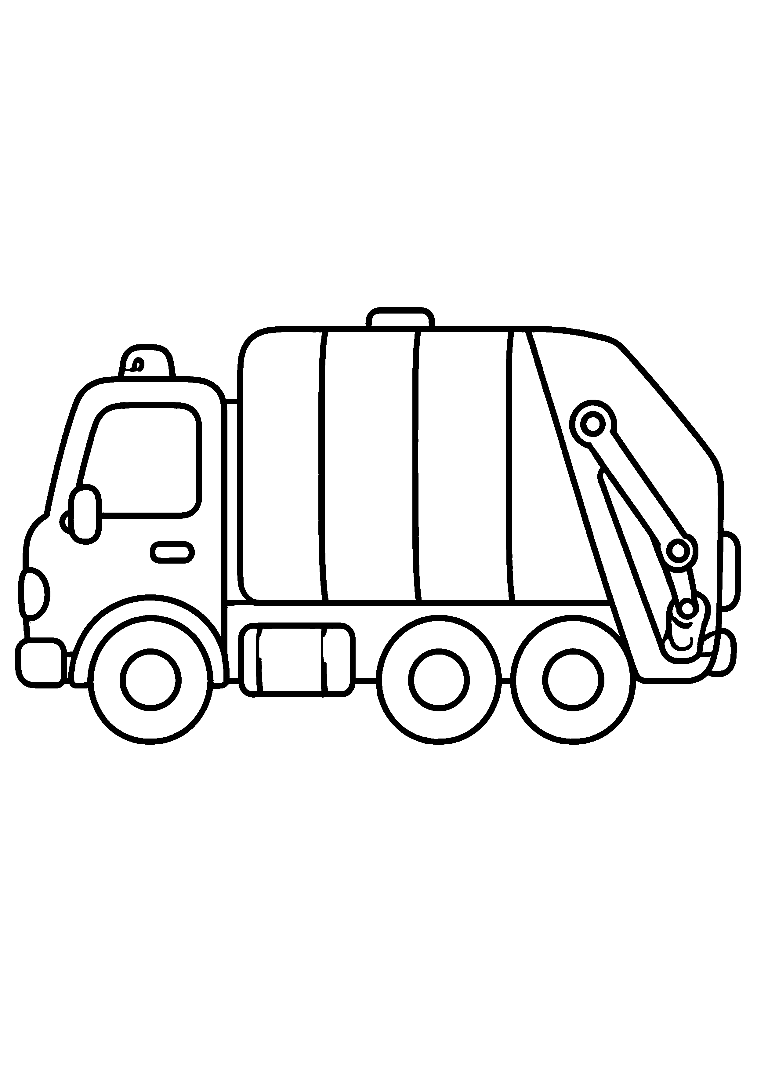 Coloriage Camion poubelle