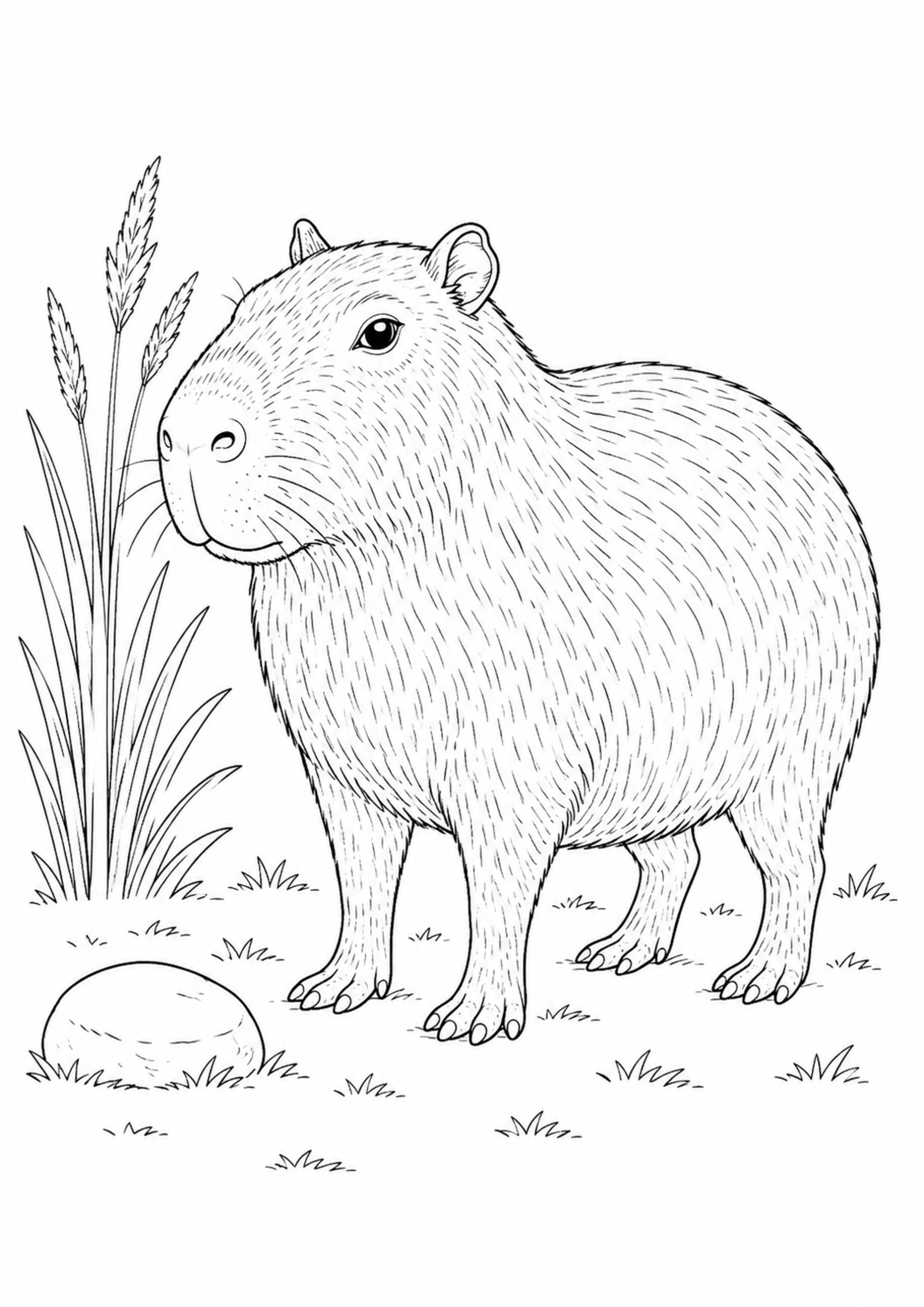 Coloriage capybara : 20 dessins à imprimer