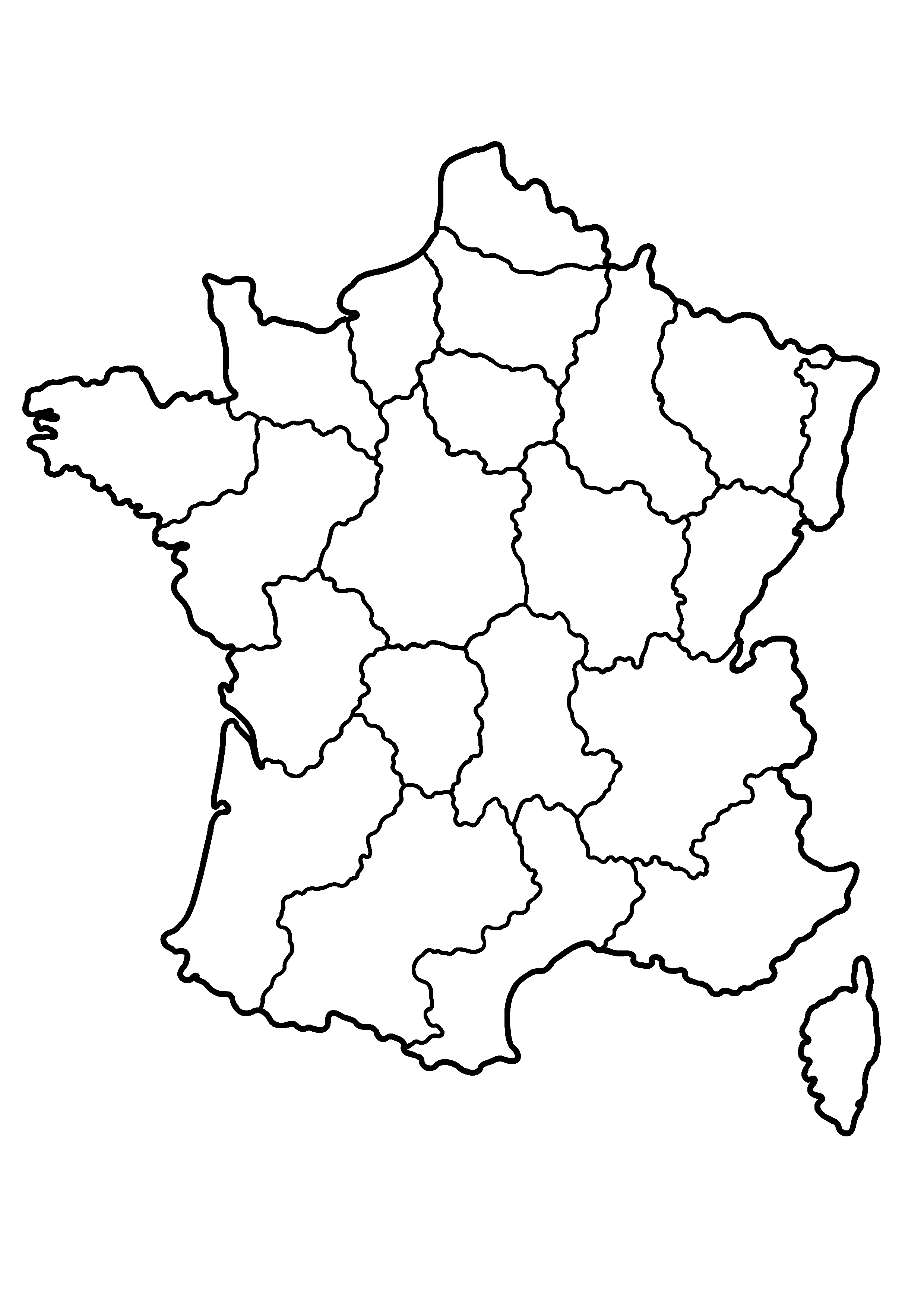 Coloriage Carte de France