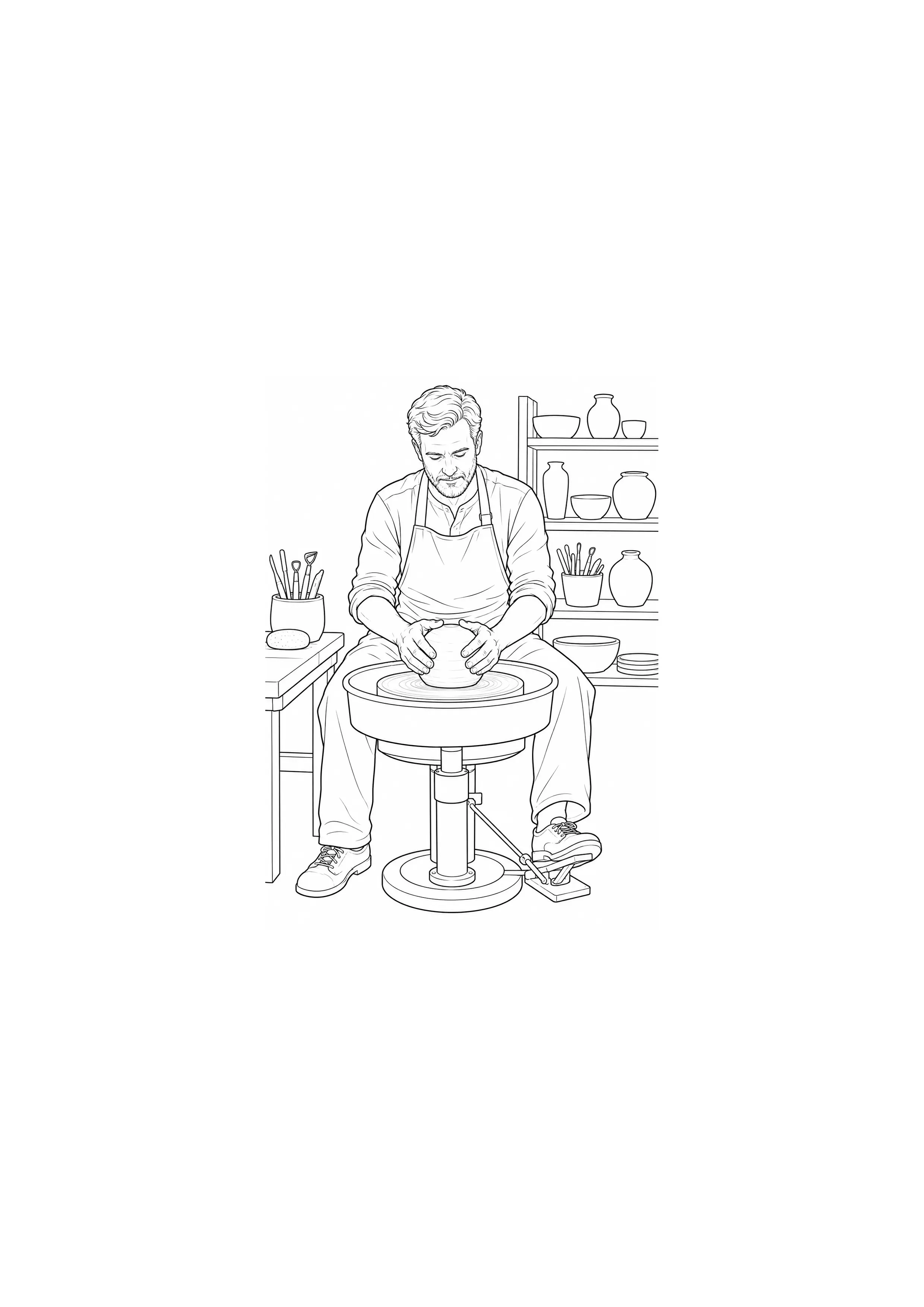 Coloriage céramiste : 20 dessins à imprimer