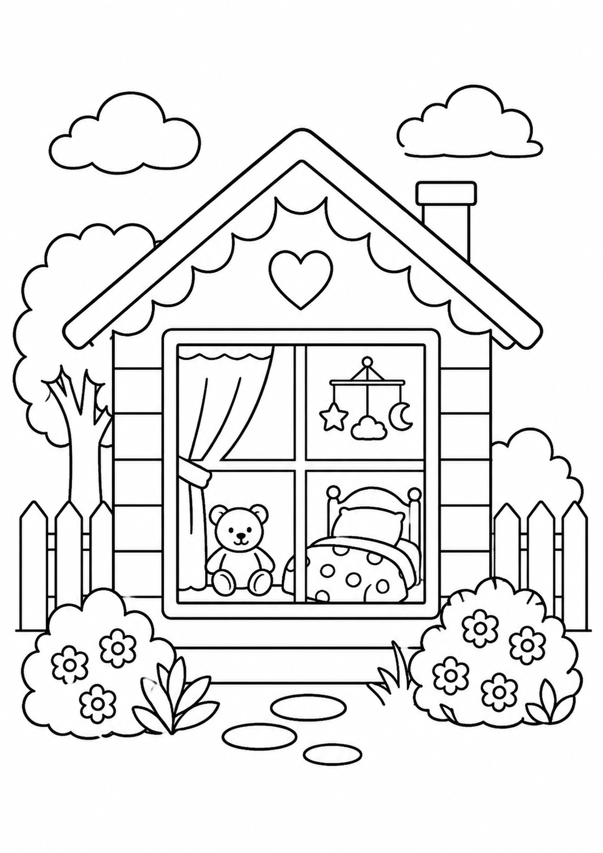 Coloriage Chambre d'enfant