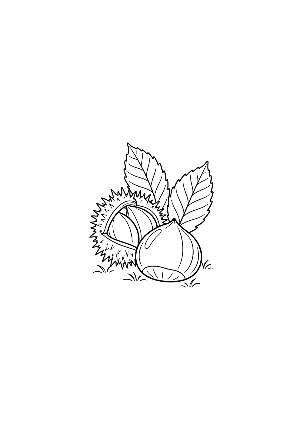 Coloriage Châtaignes