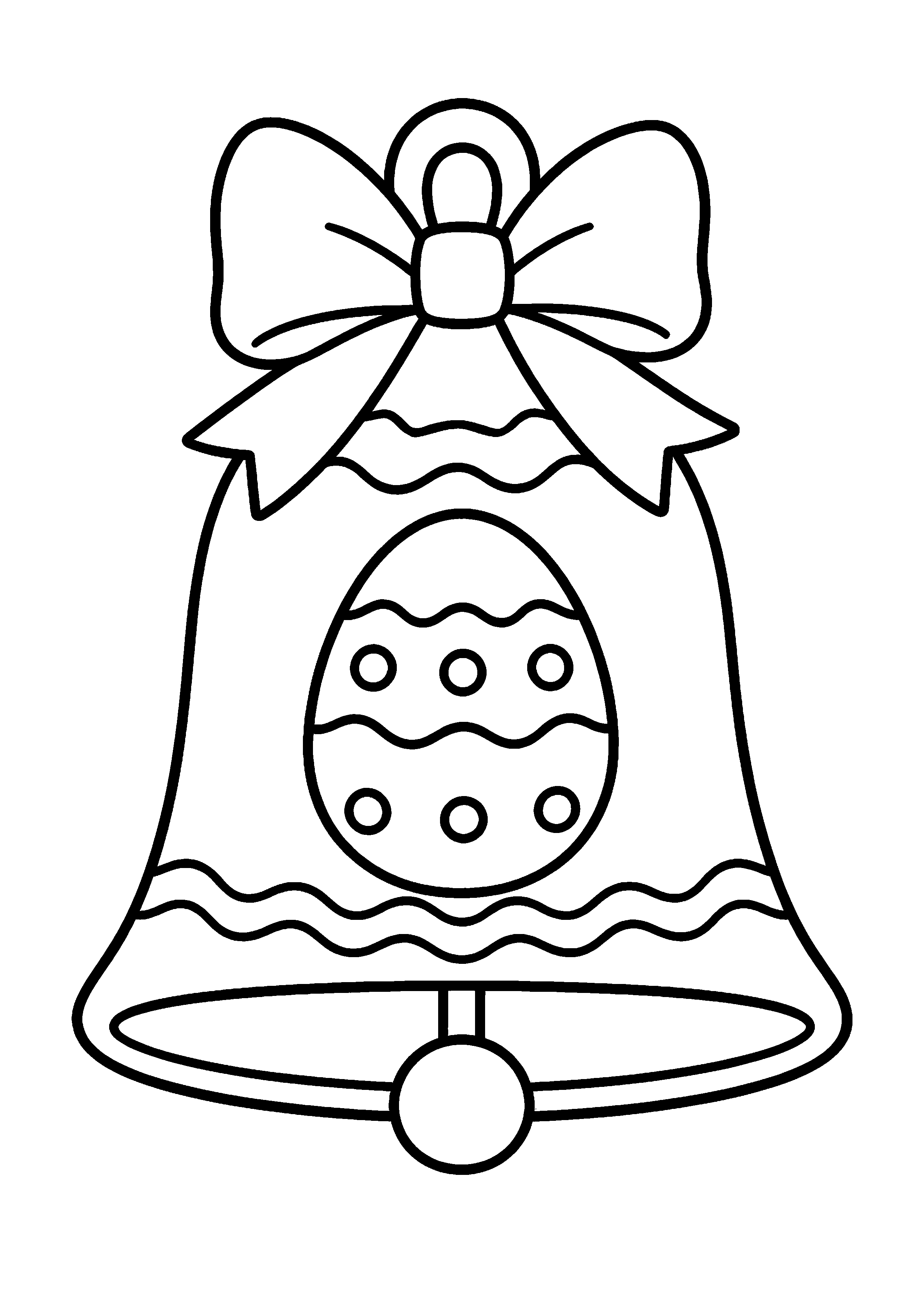 Coloriage Cloche de Pâques