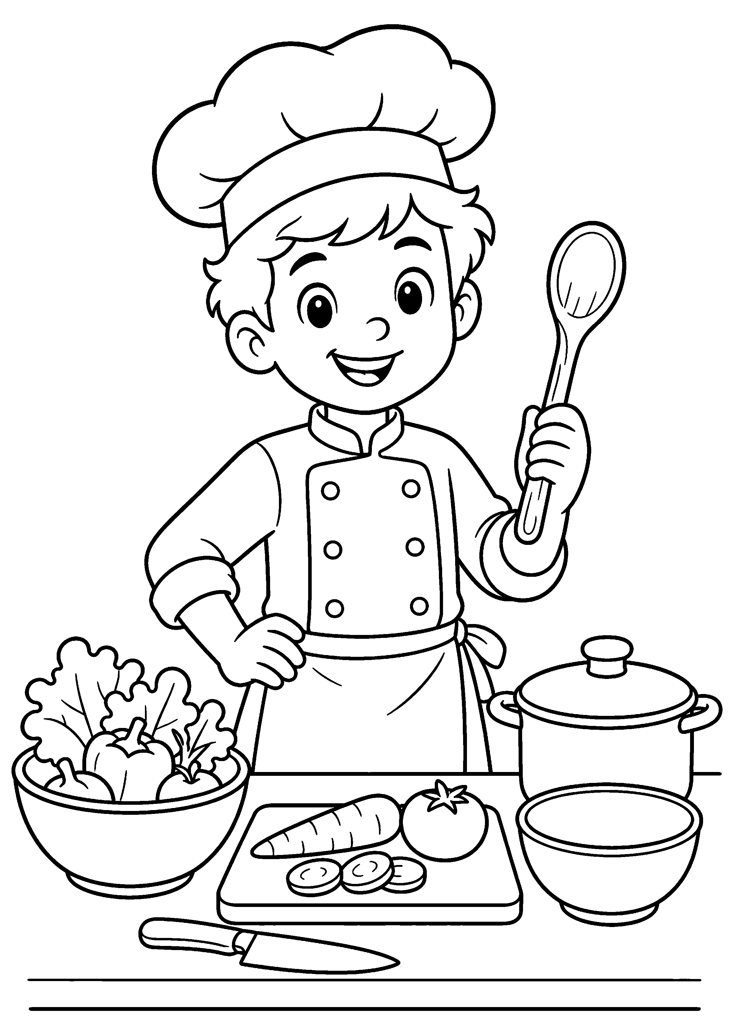 Coloriage Cuisinier