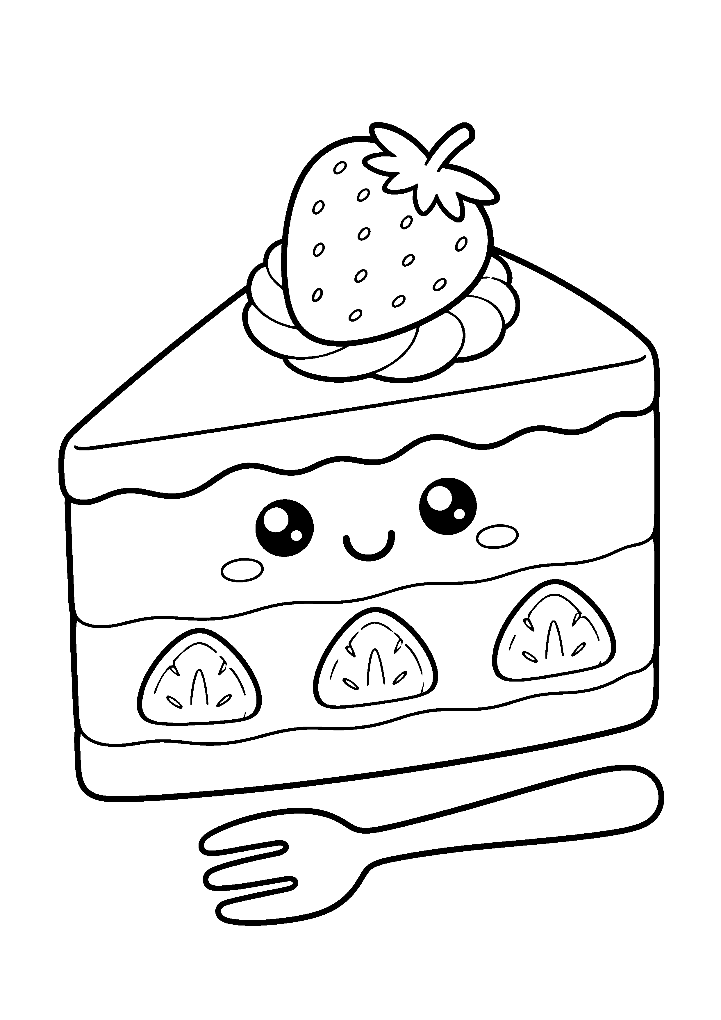Coloriage Desserts kawaii