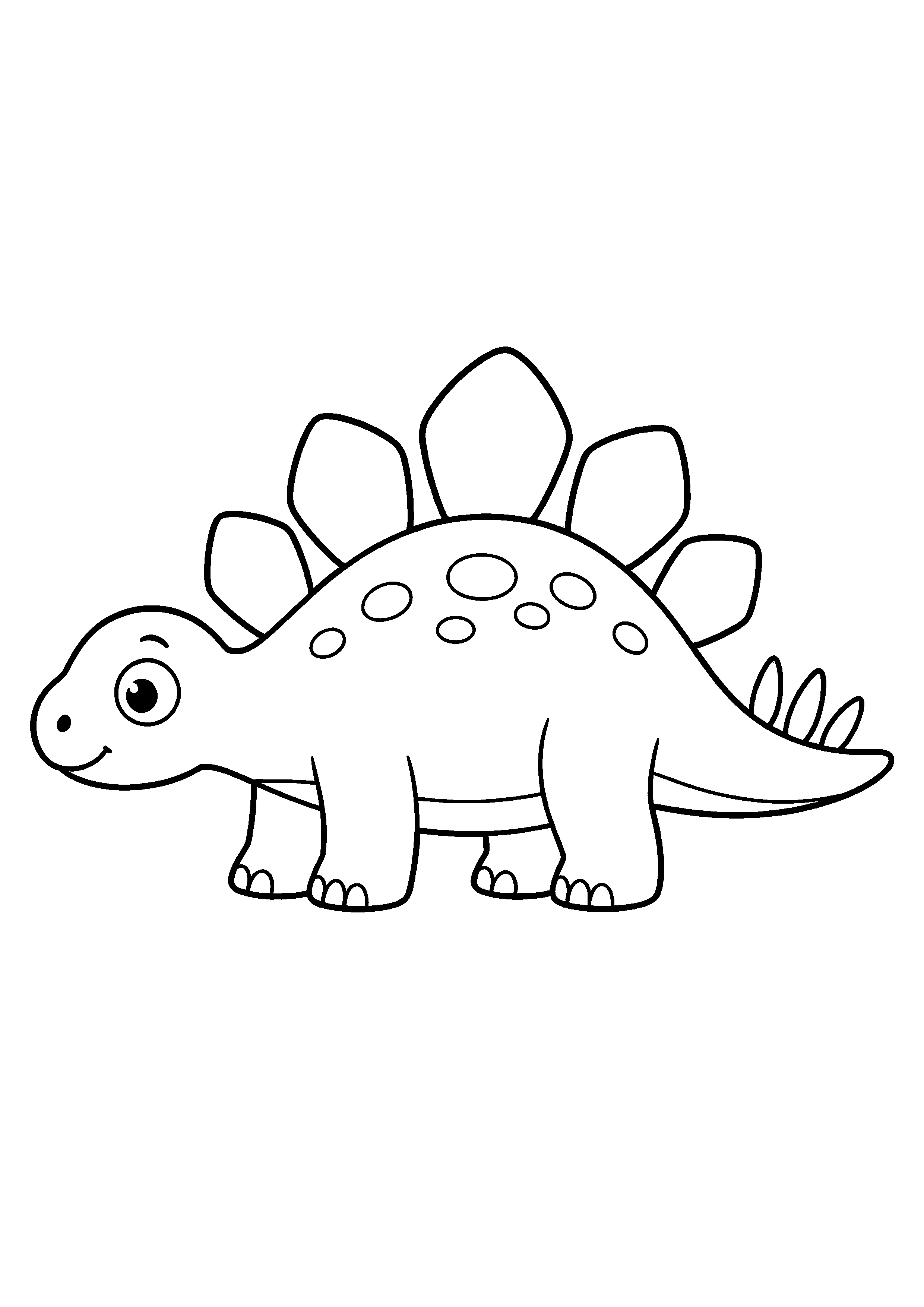 Coloriage Dinosaure kawaii