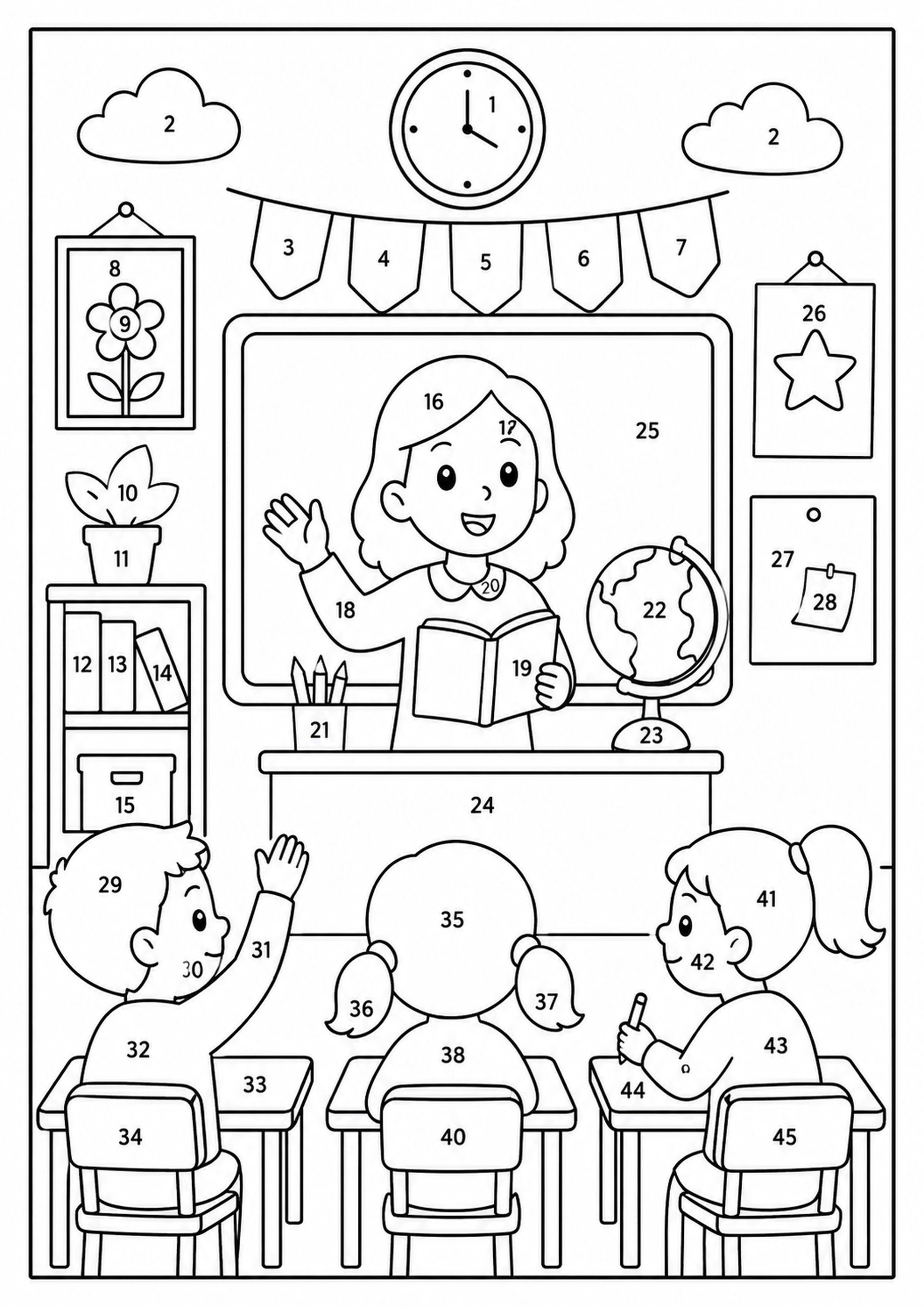 Coloriage École