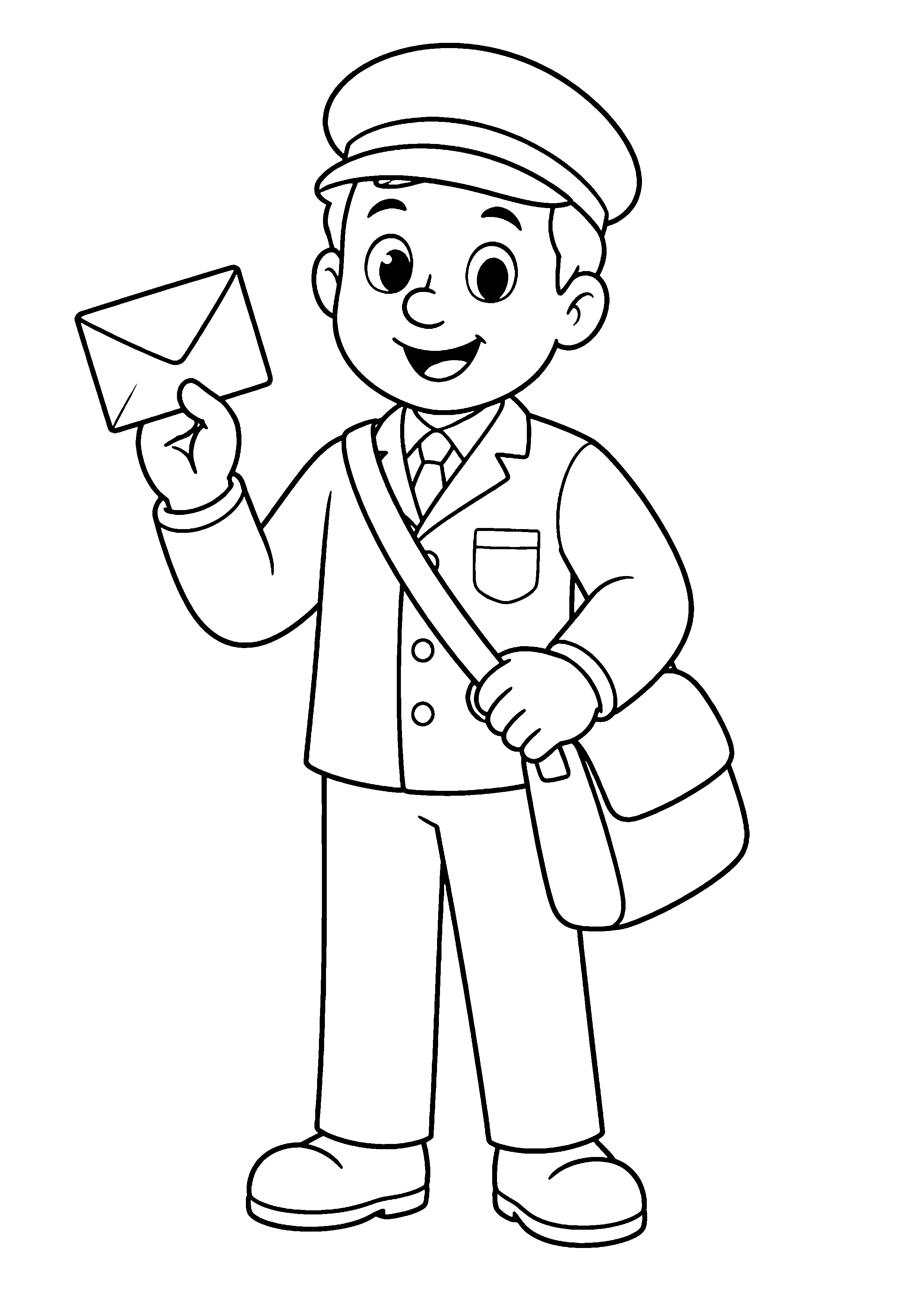 Coloriage Facteur