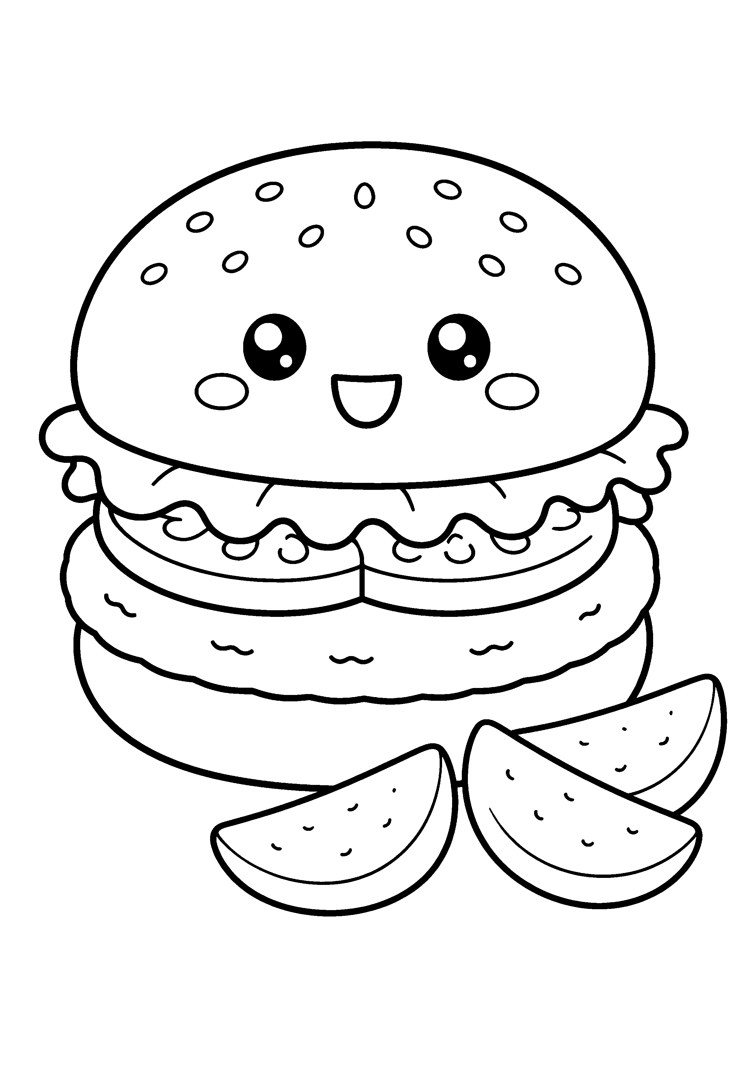 Coloriage Fast-food kawaii