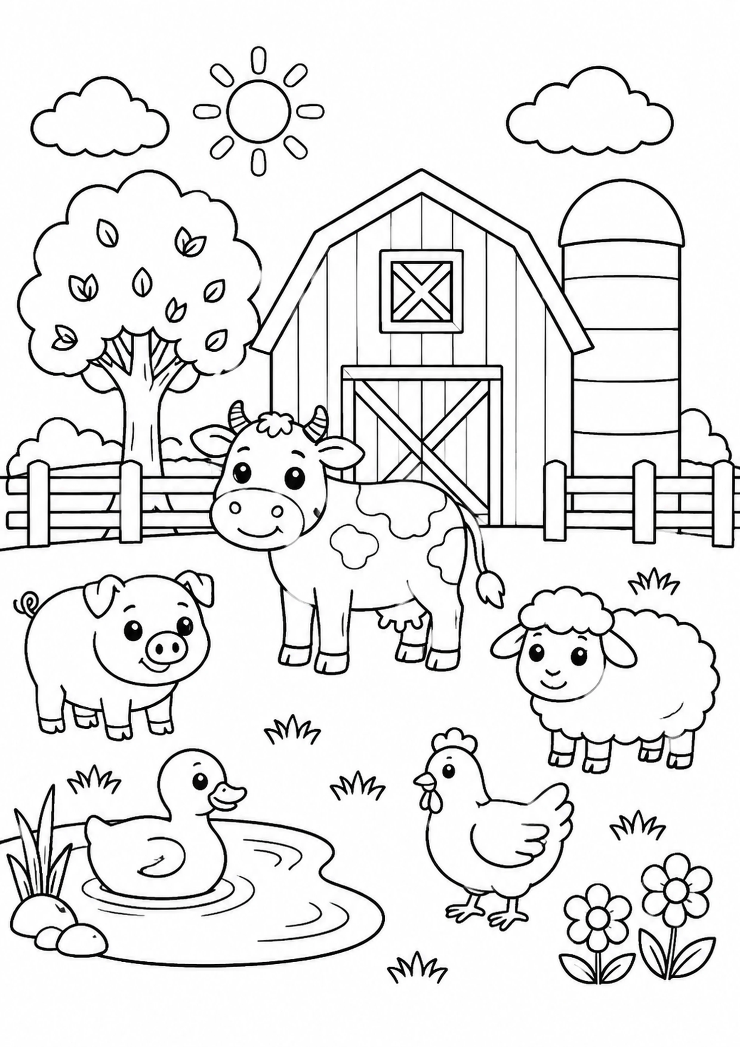 Coloriage Ferme
