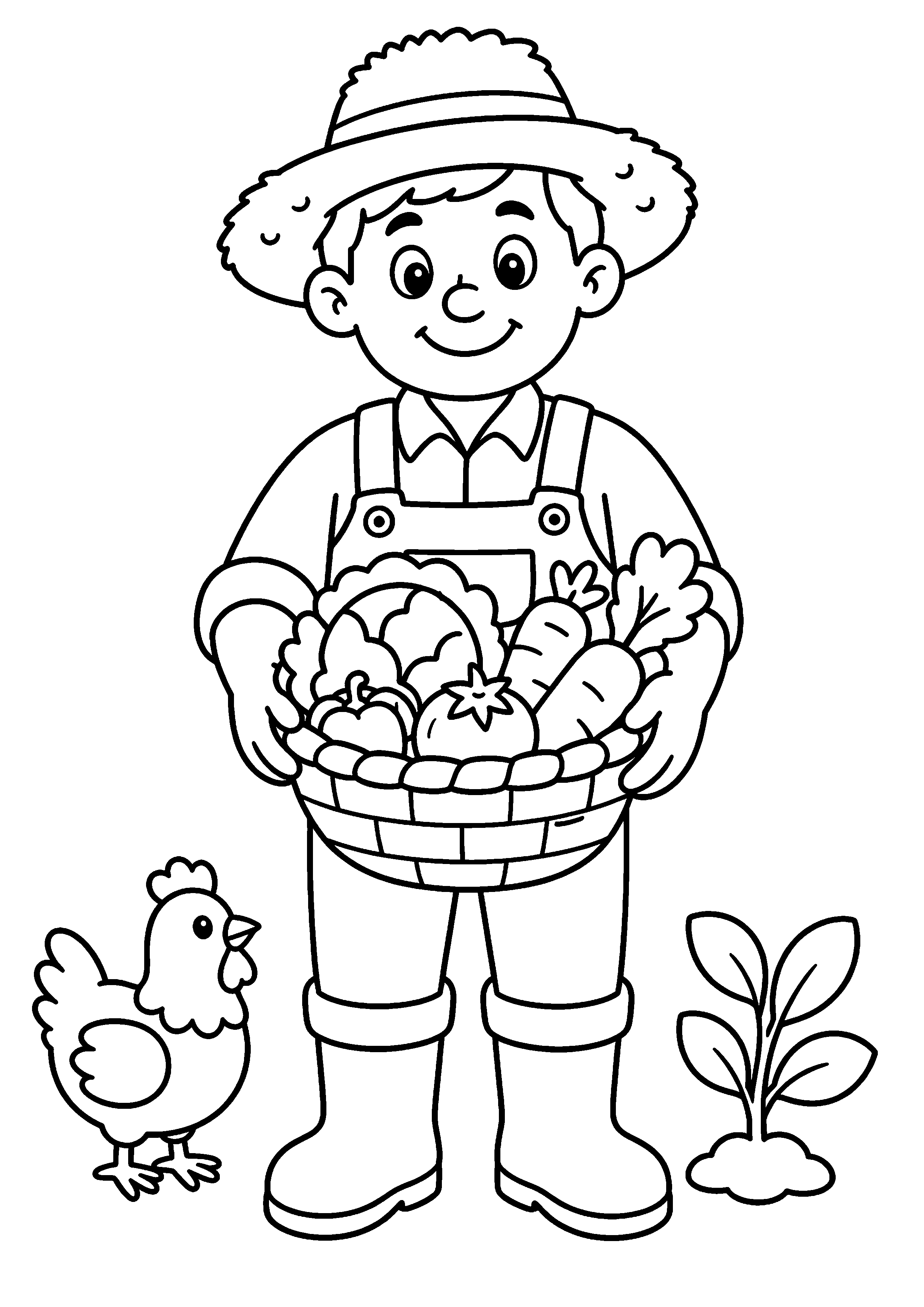 Coloriage Fermier