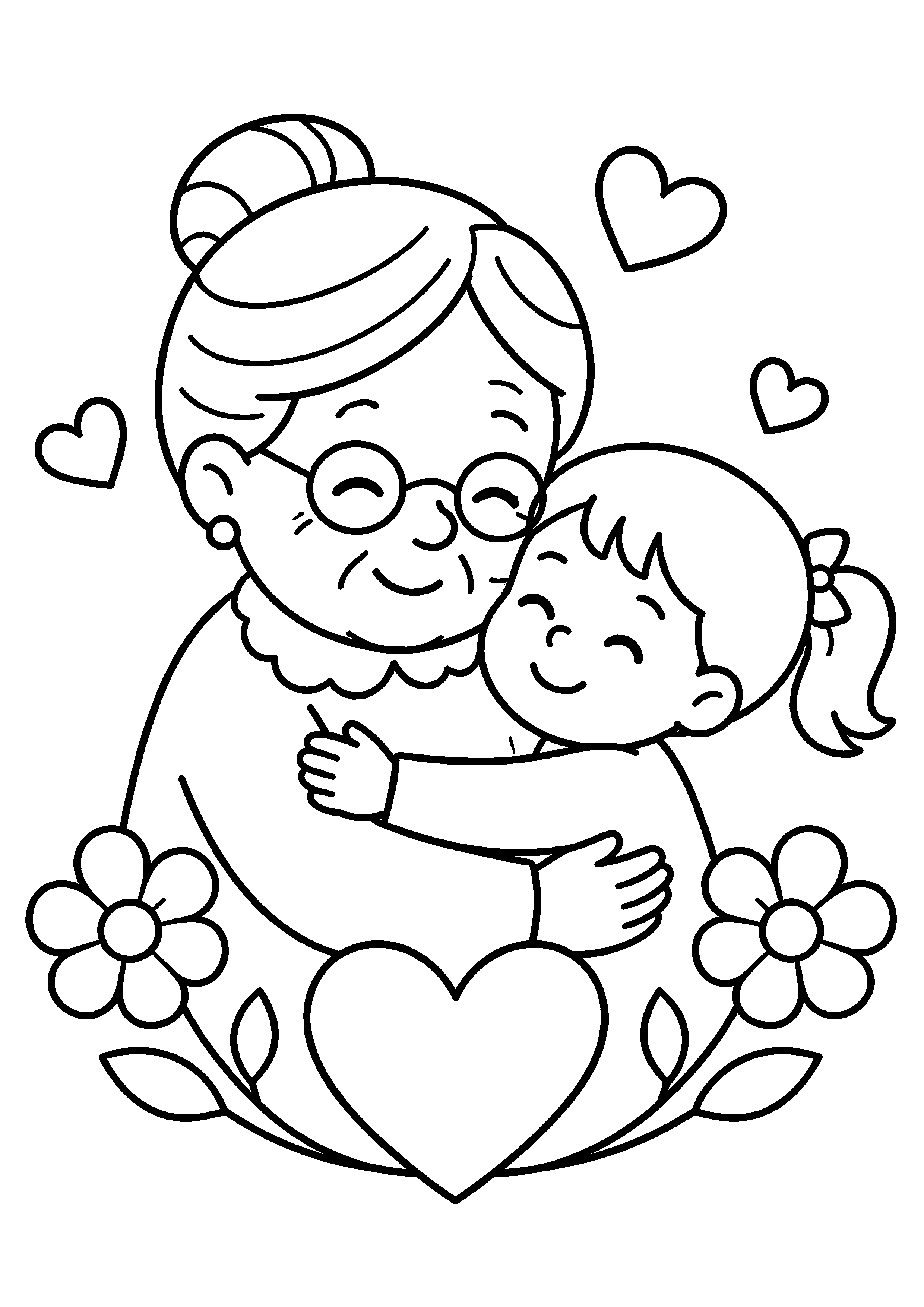 Coloriage Fête des grands-mères