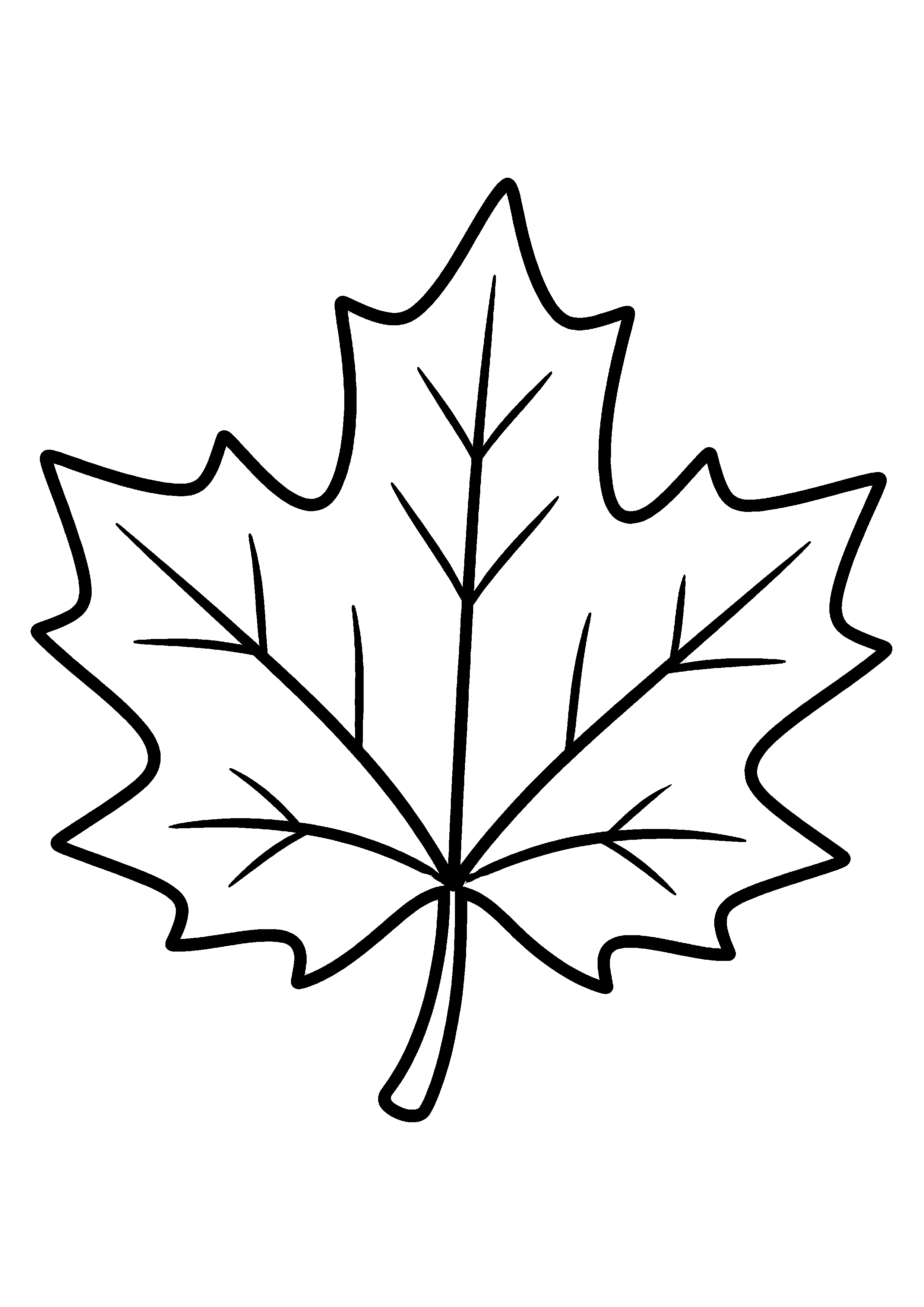 Coloriage Feuille d'automne