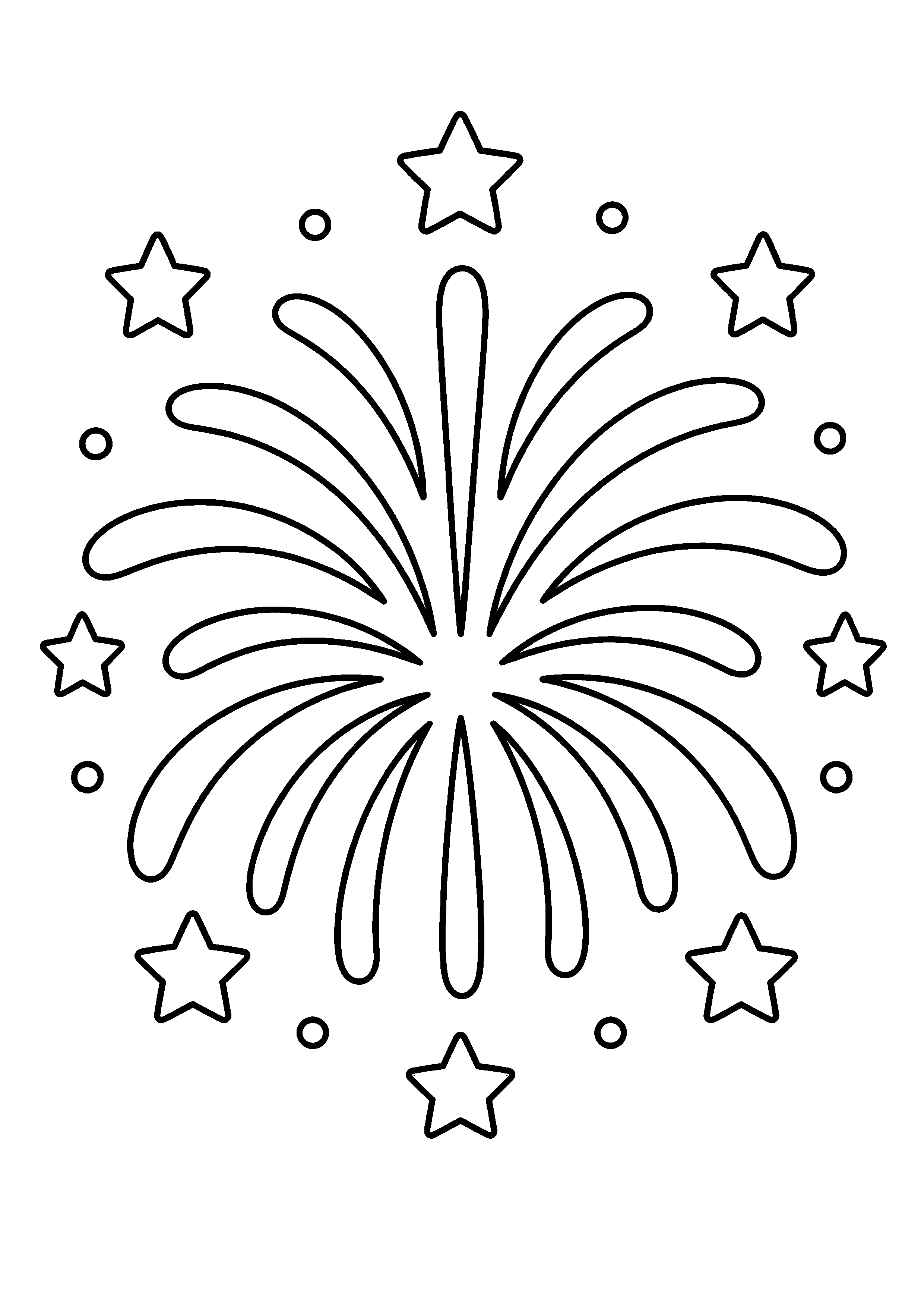 Coloriage Feux d'artifice