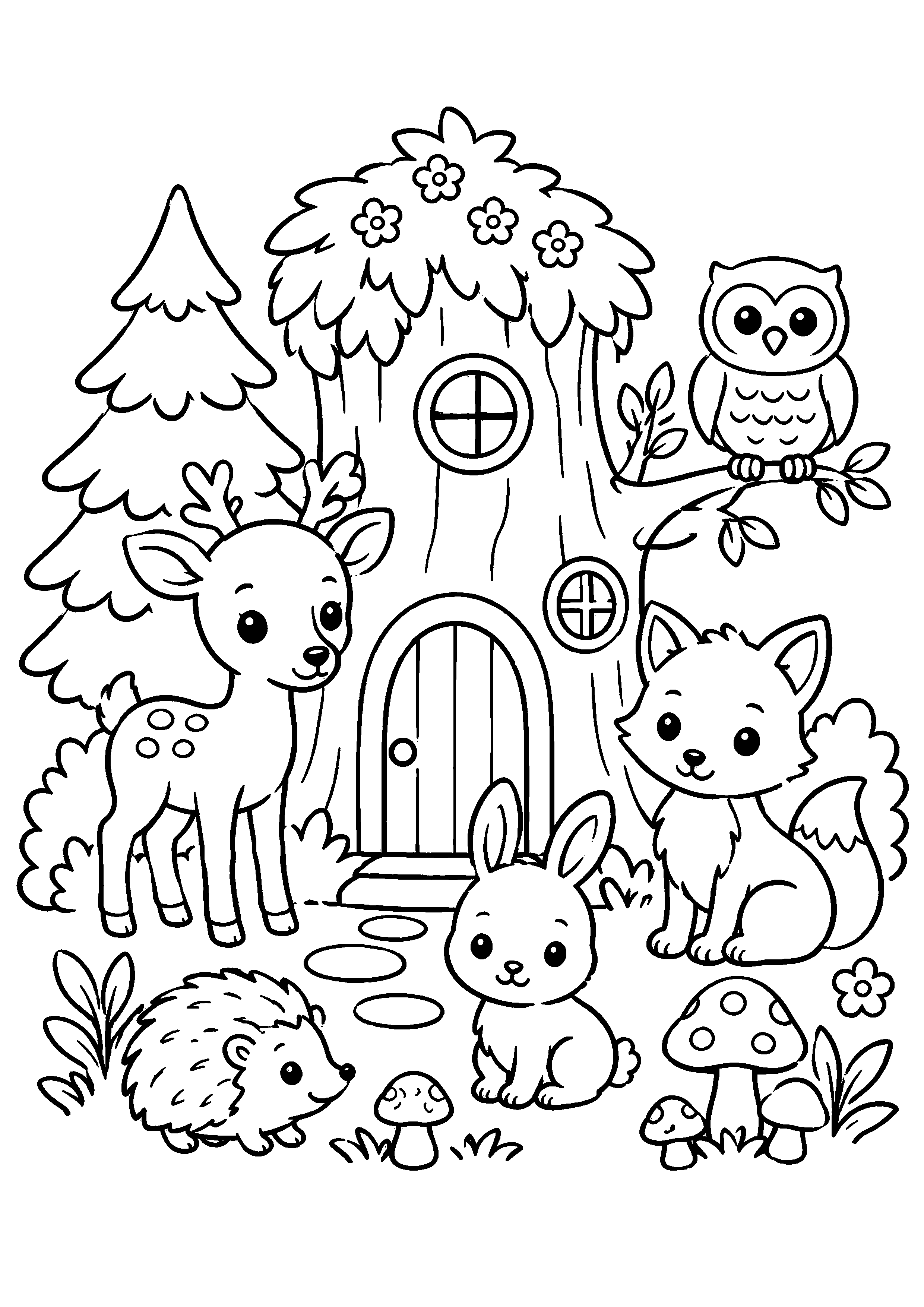 Coloriage Forêt enchantée