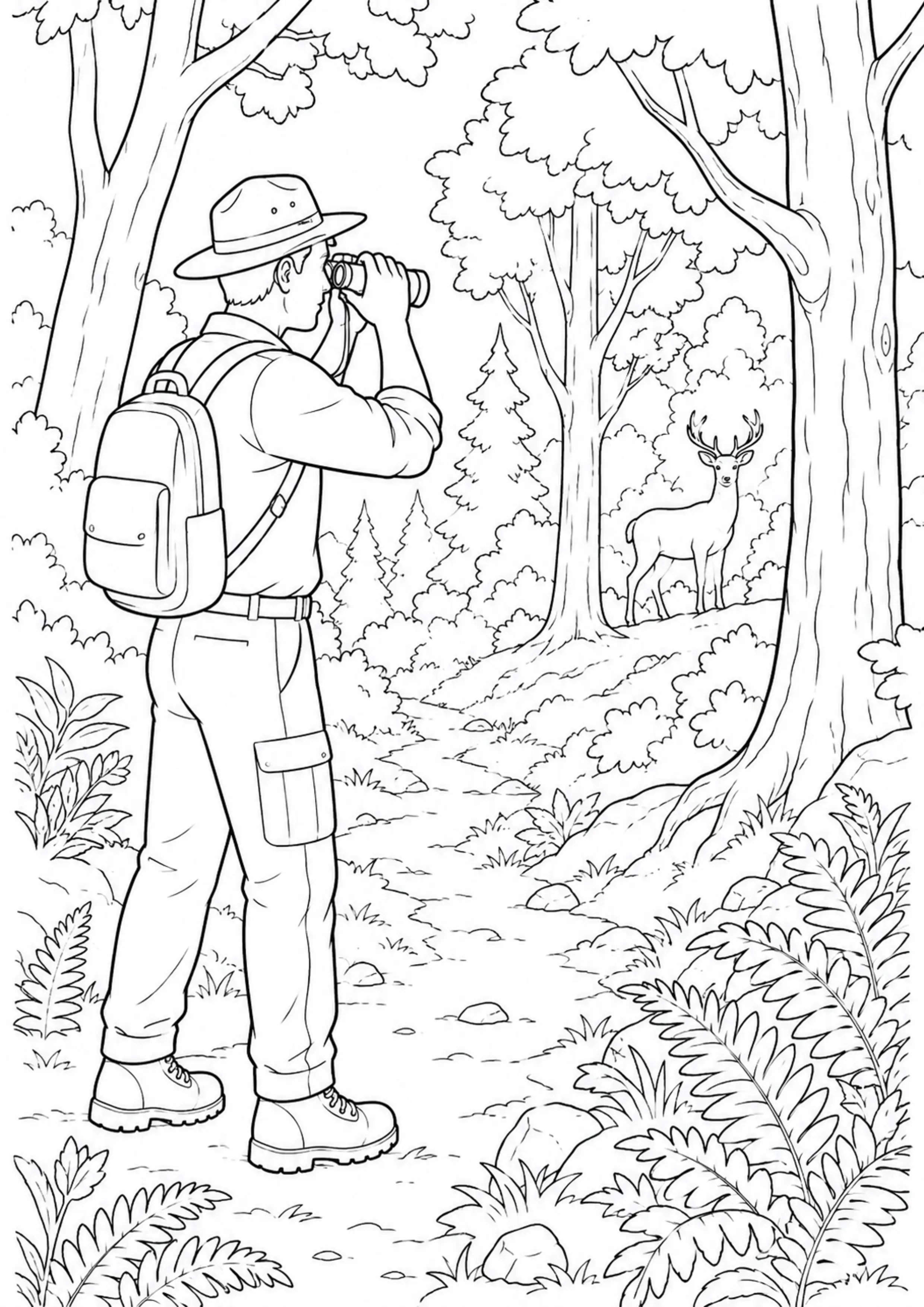 Coloriage garde forestier : 20 dessins à imprimer