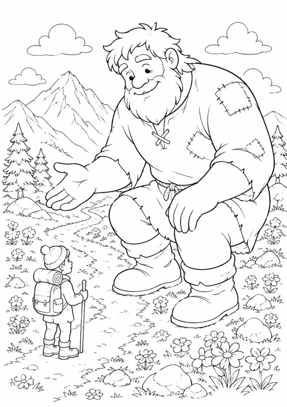 Coloriage géant bienveillant : 20 aventures fantastiques