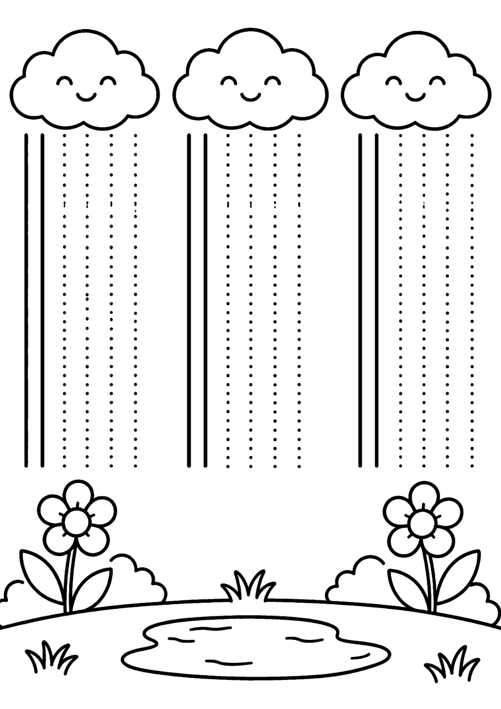 Graphisme maternelle à compléter et colorier