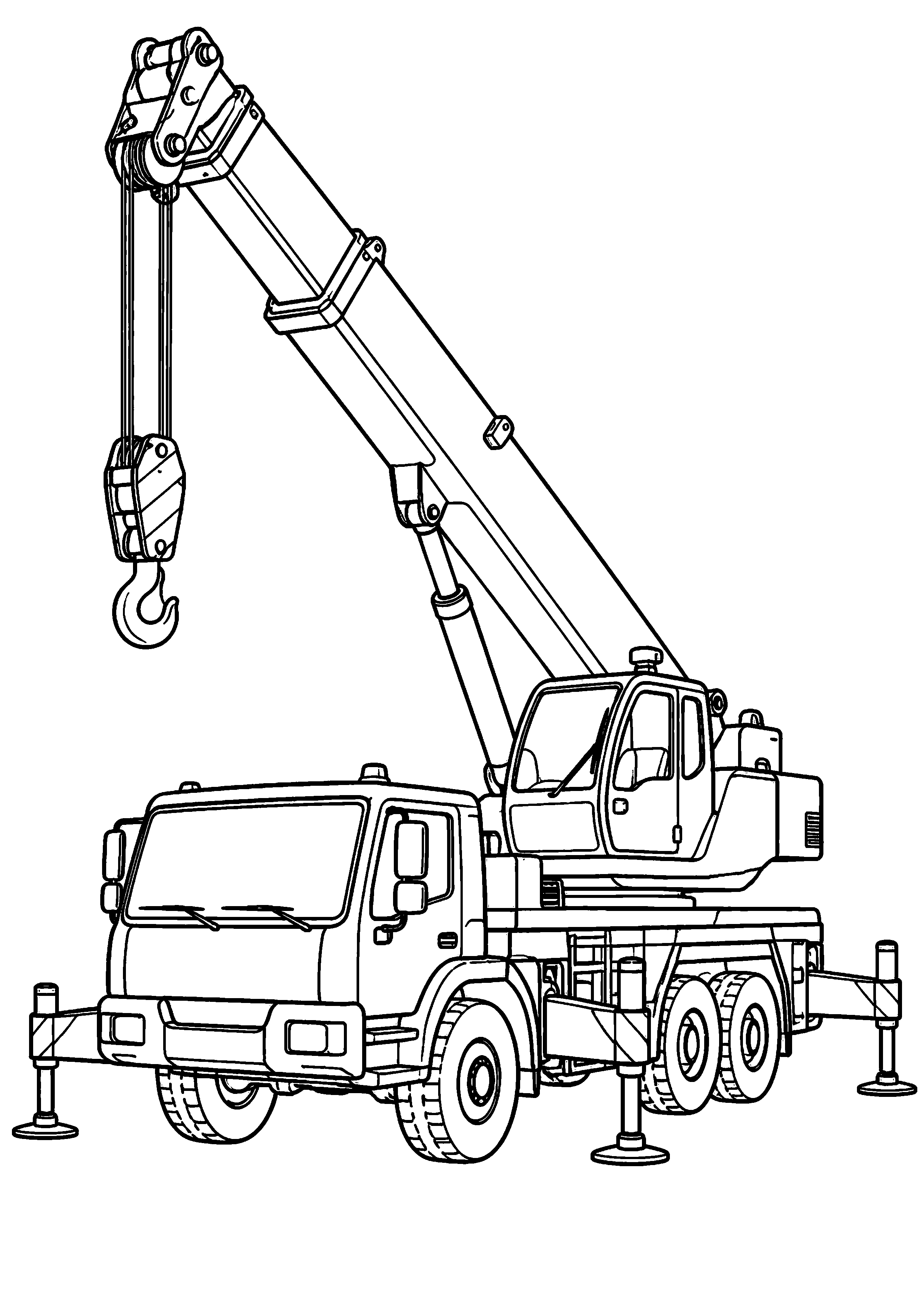 Coloriage Grue de chantier