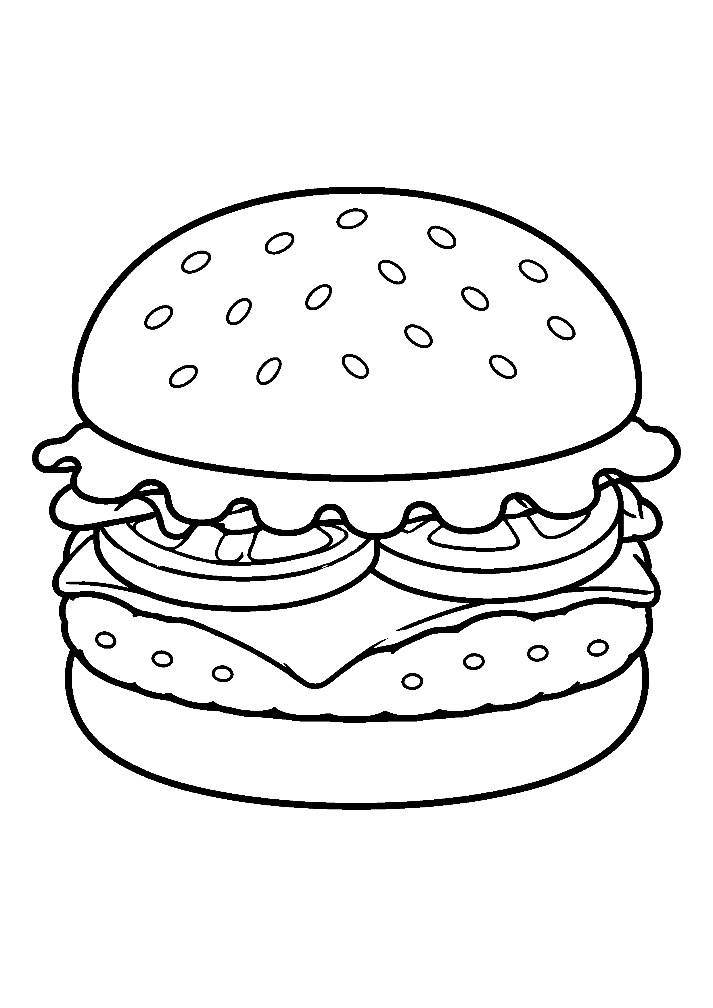 Coloriage Hamburger