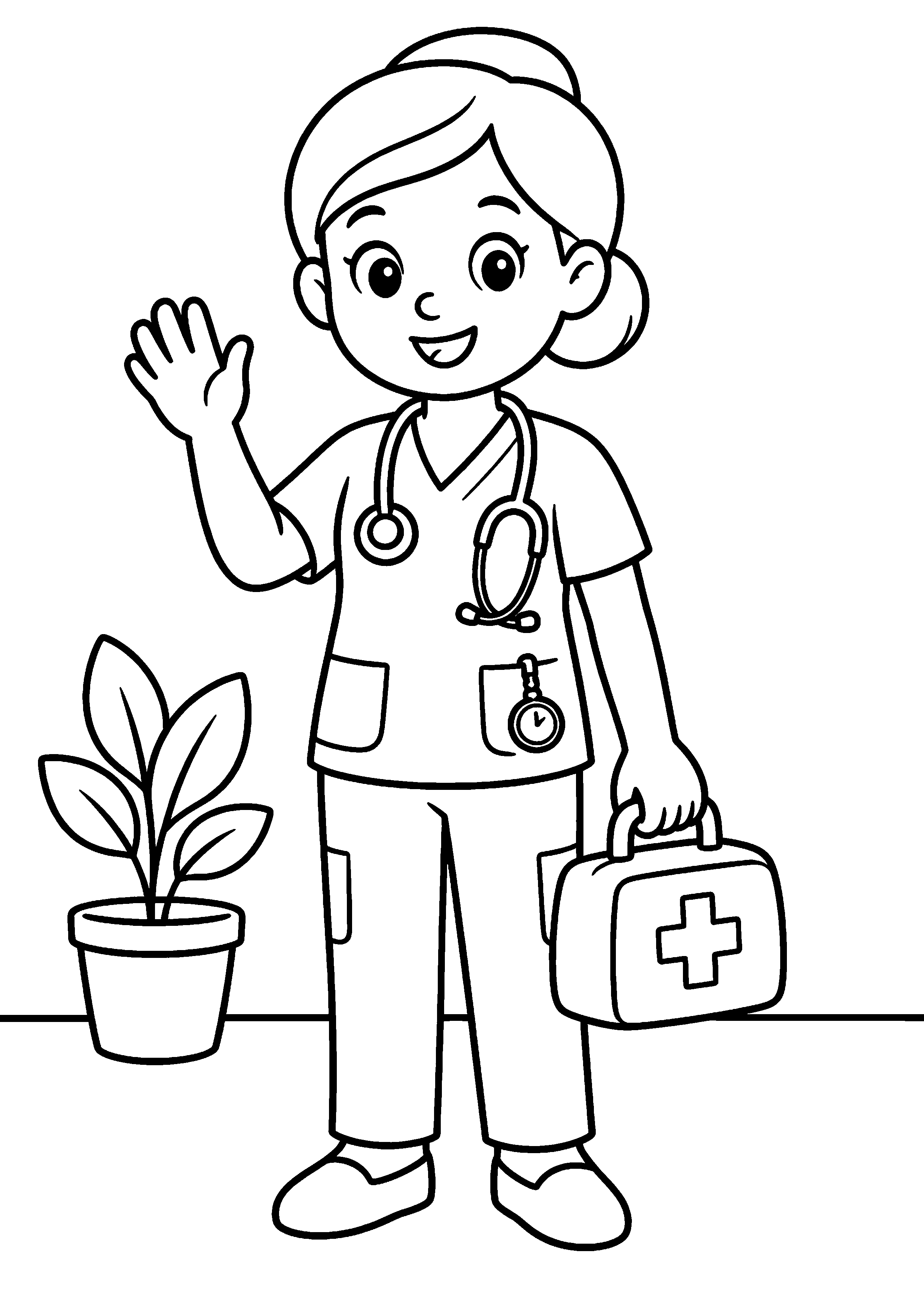 Coloriage Infirmière