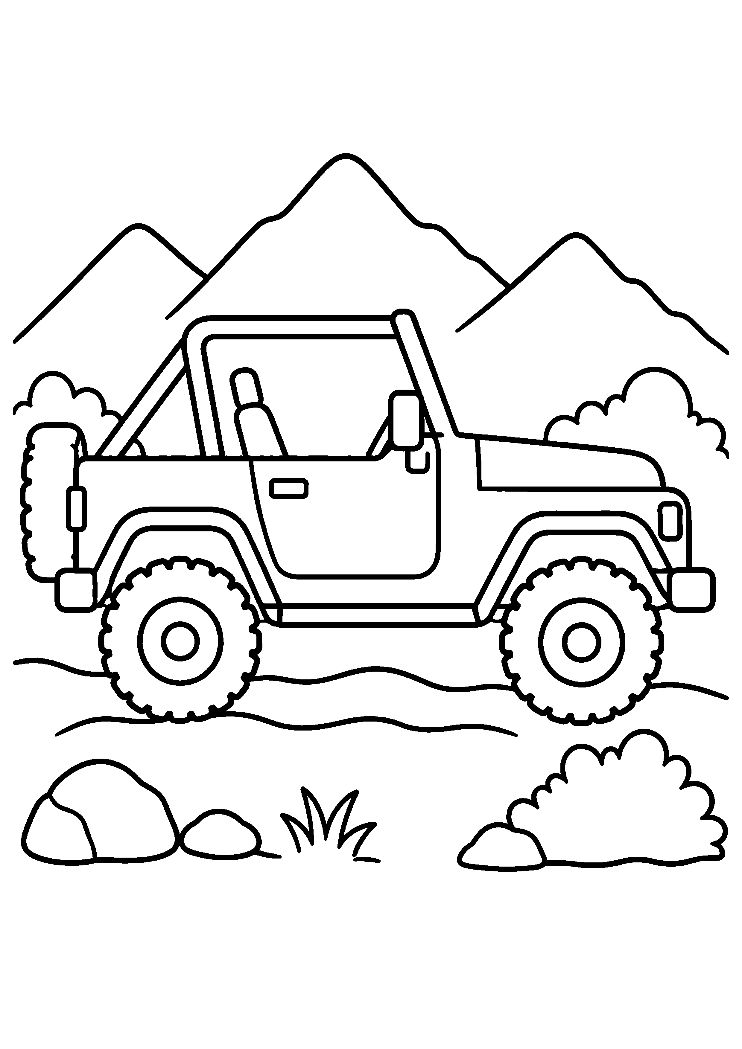 Coloriage Jeep tout-terrain
