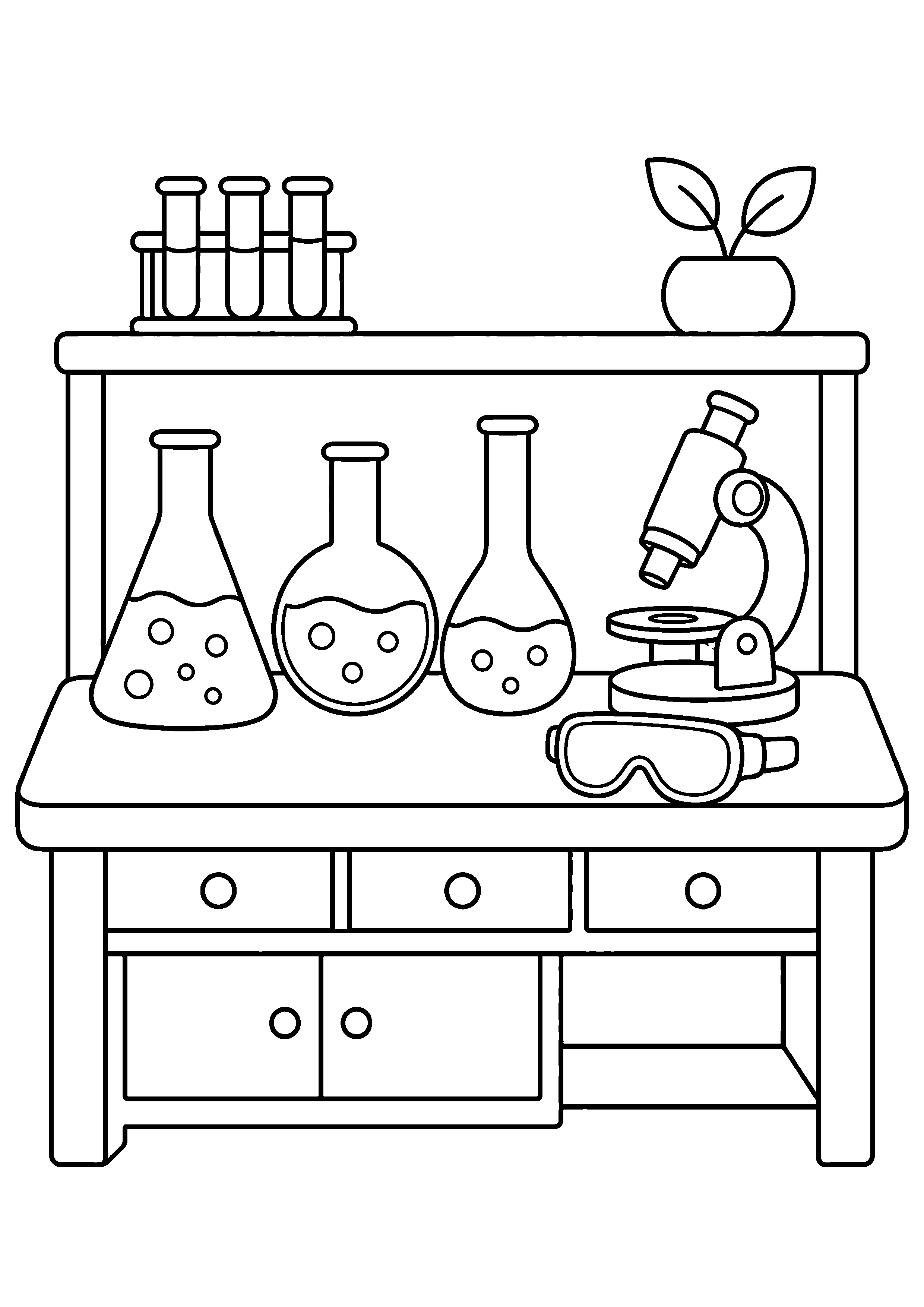 Coloriage Laboratoire