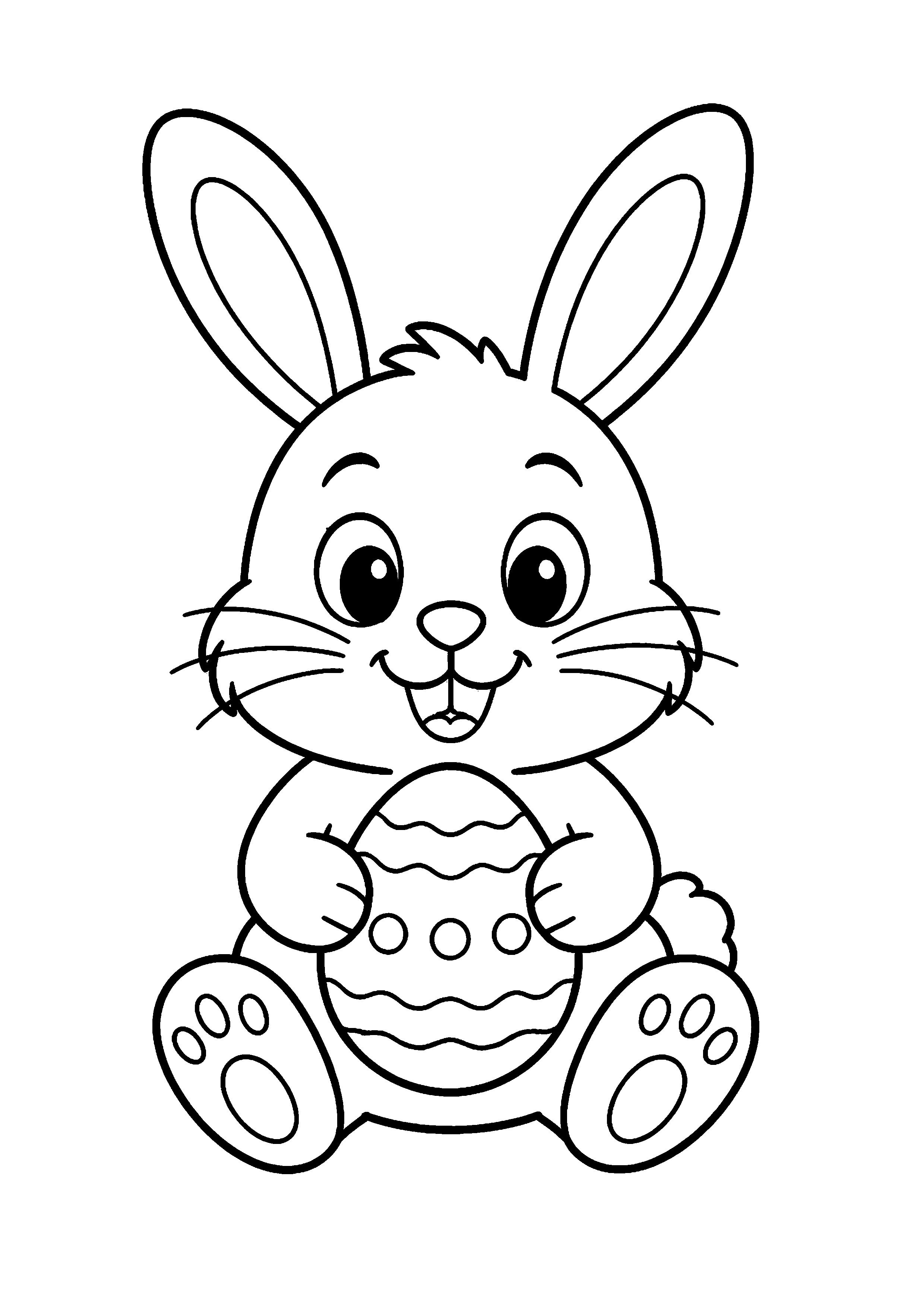 Coloriage Lapin de Pâques