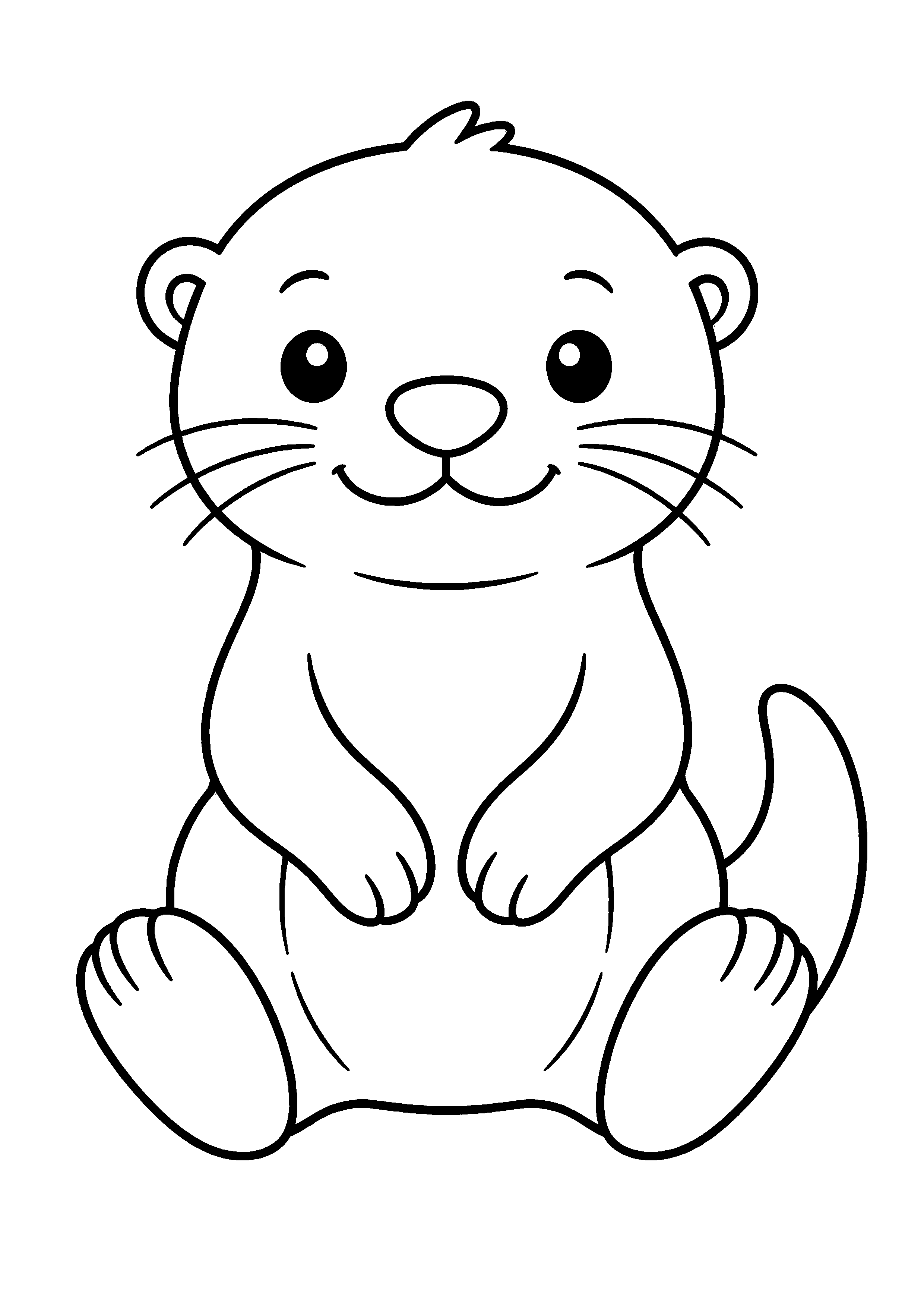 Coloriage Loutre
