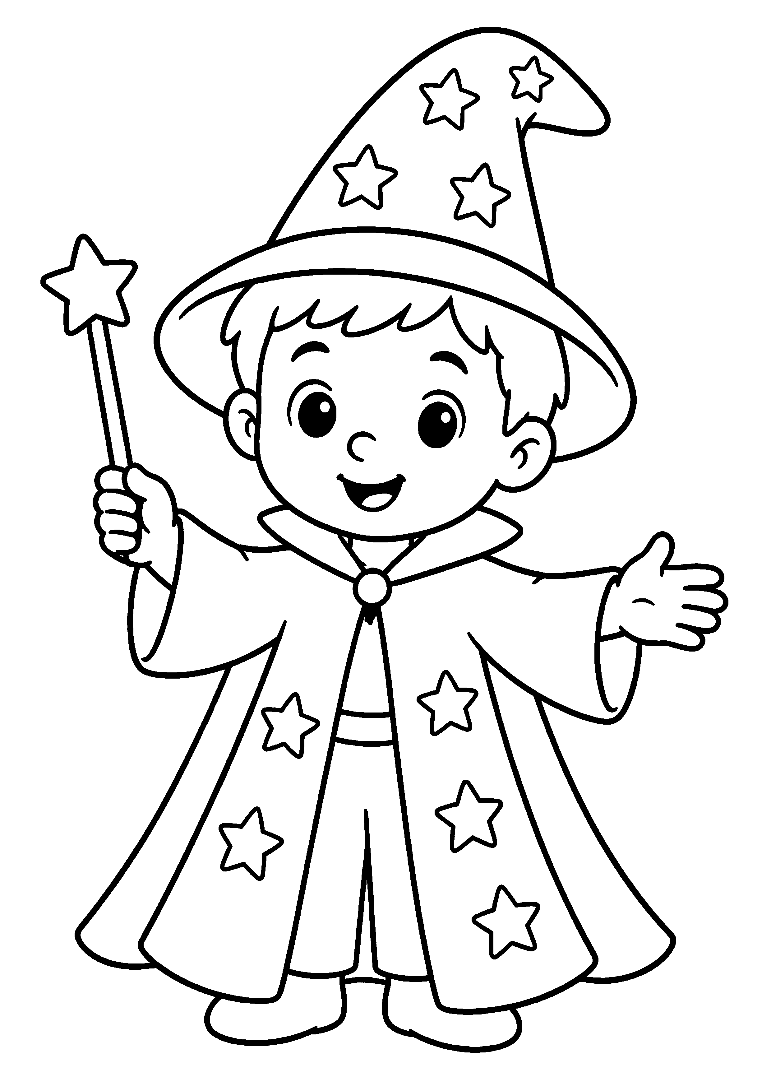 Coloriage Magicien