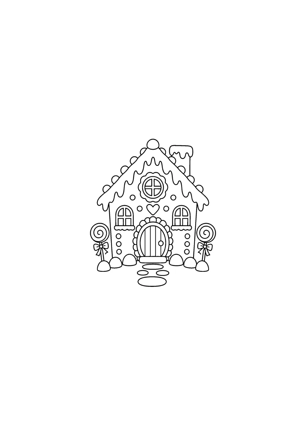 Coloriage Maison en pain d’épice