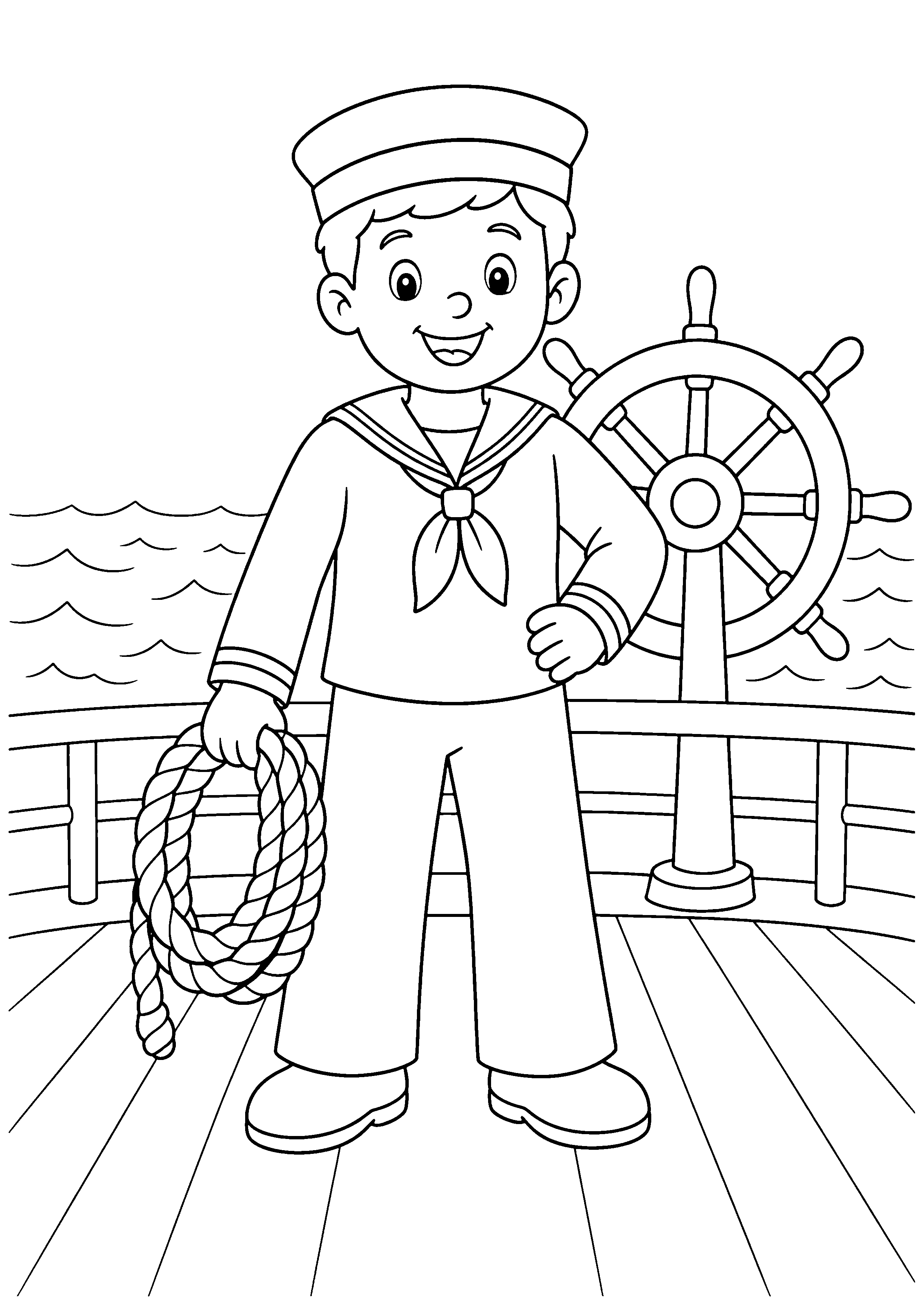 Coloriage Marin