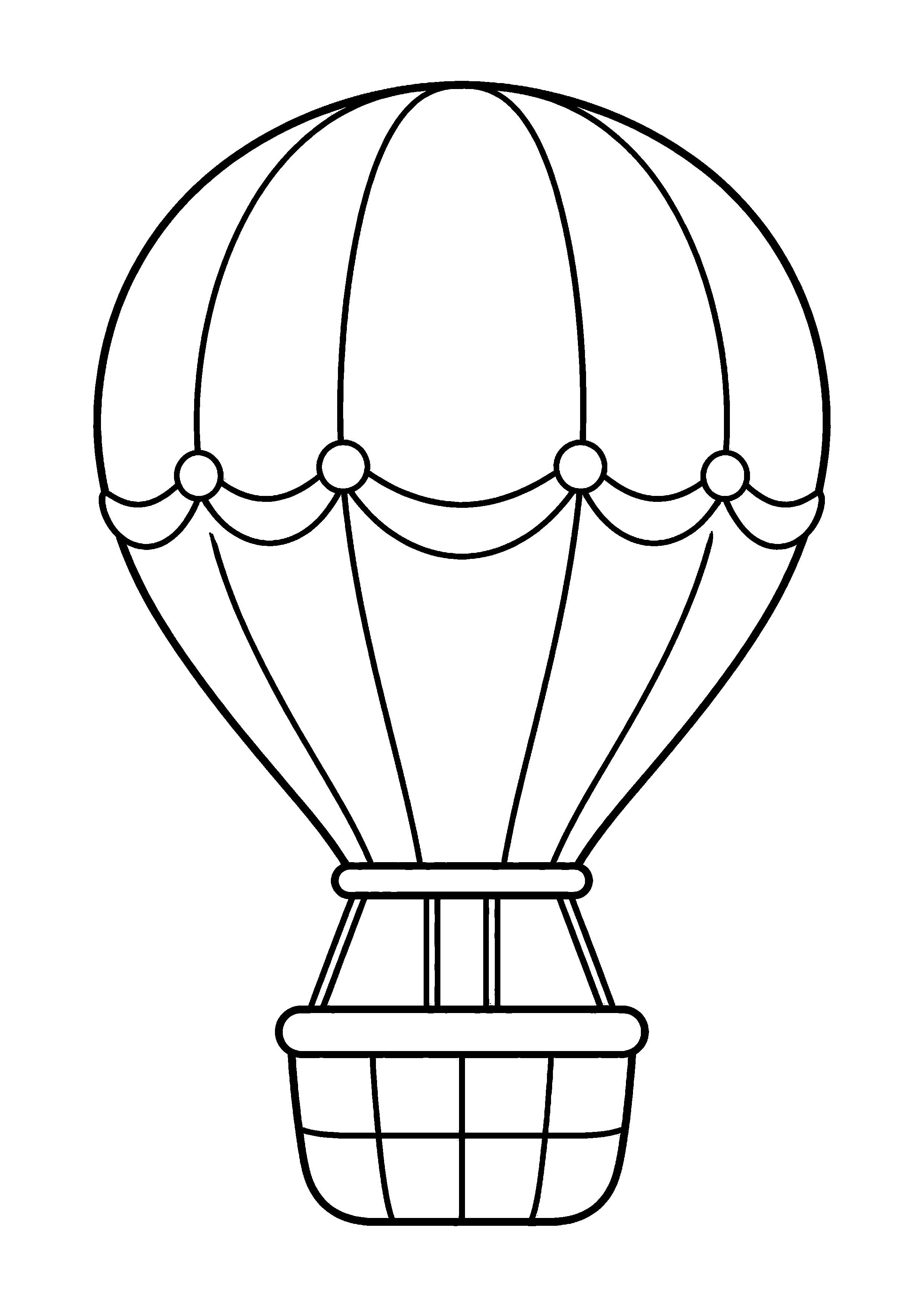 Coloriage Montgolfière