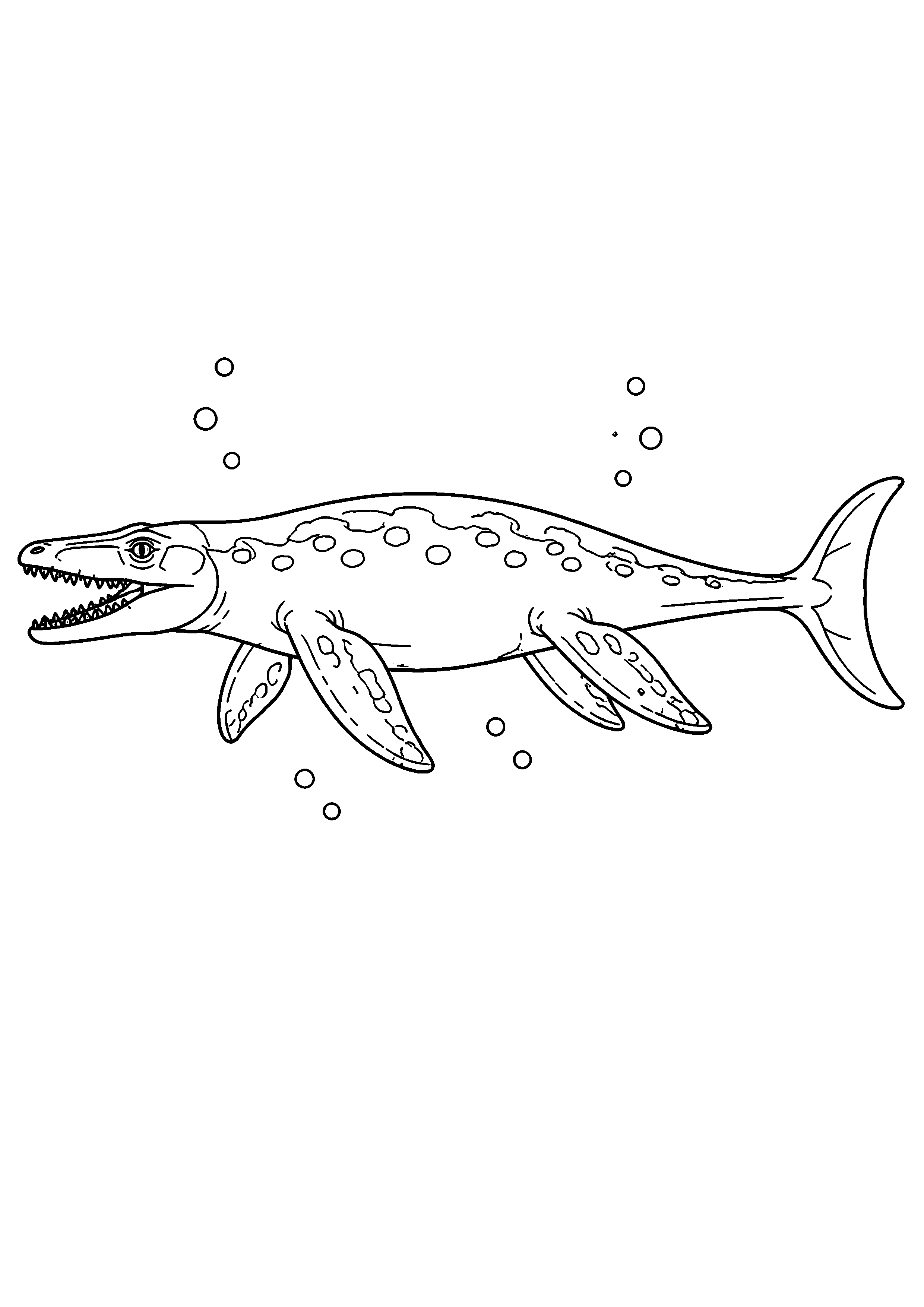 Coloriage Mosasaurus