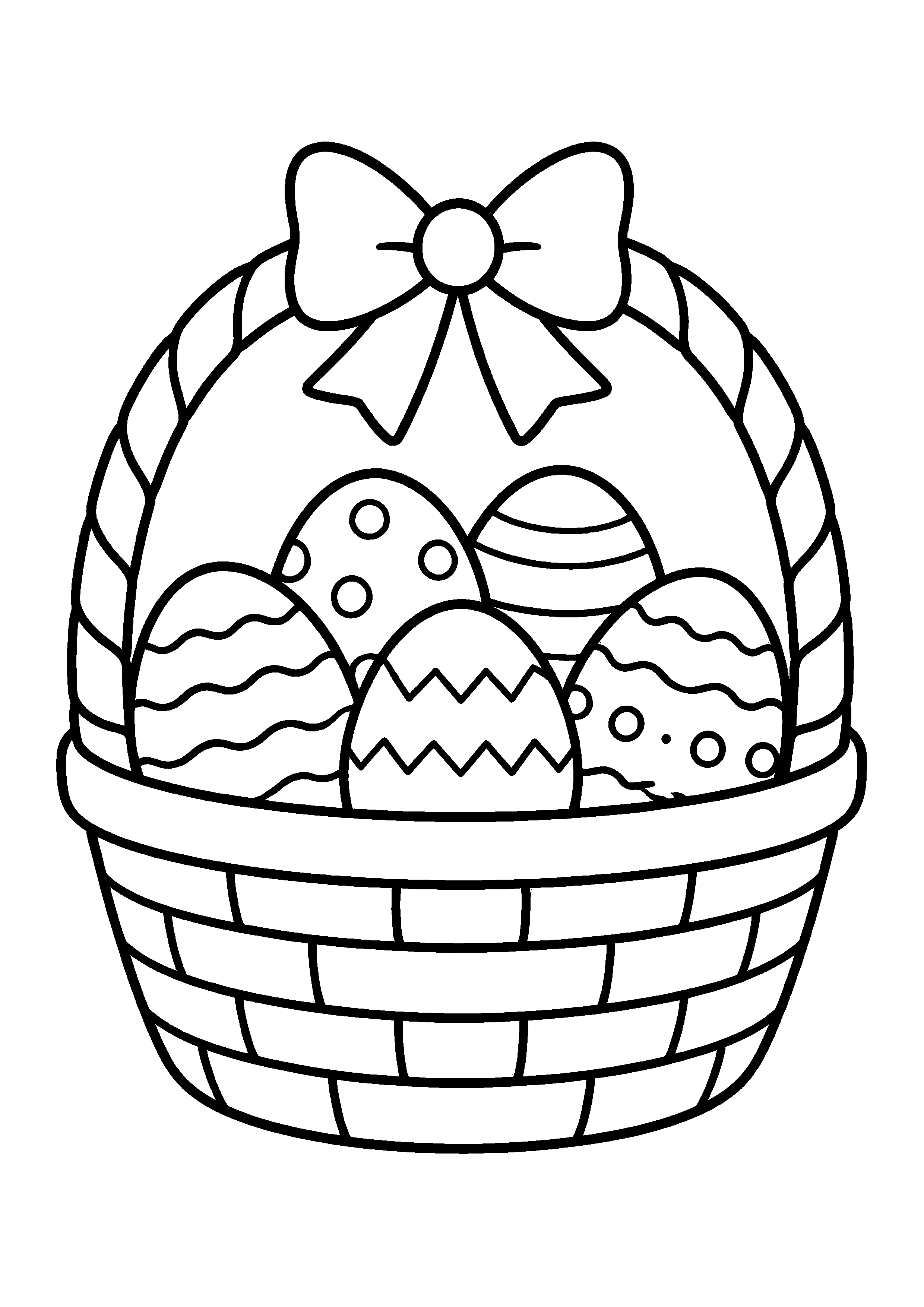 Coloriage Panier de Pâques