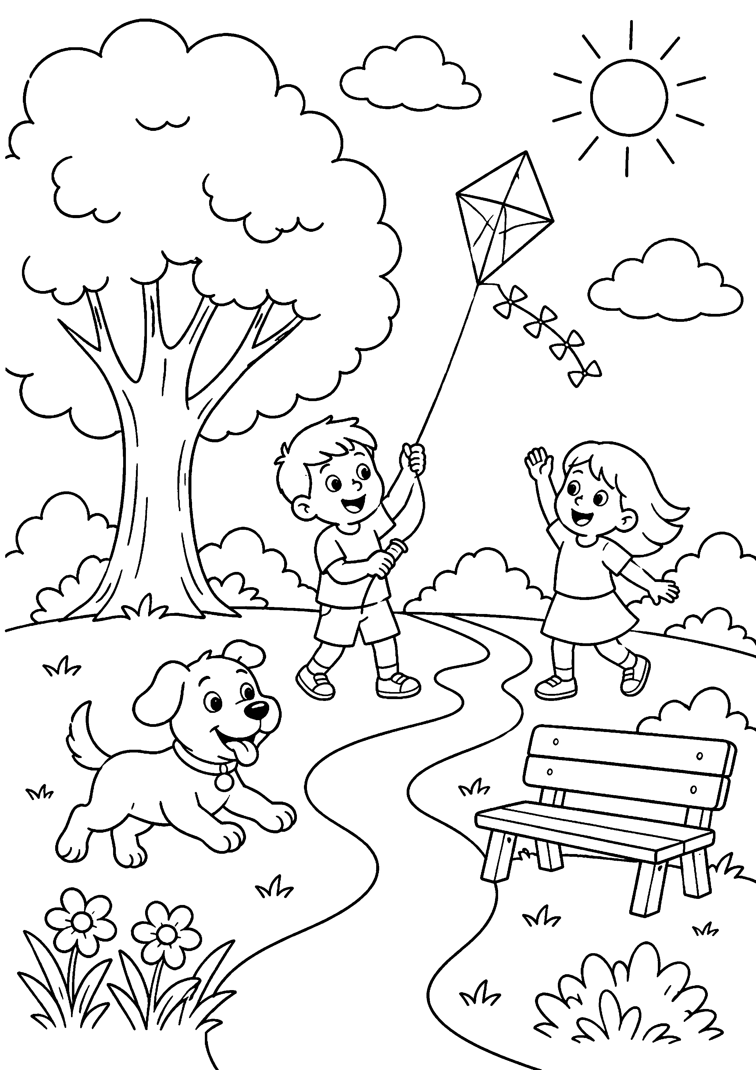 Coloriage Parc