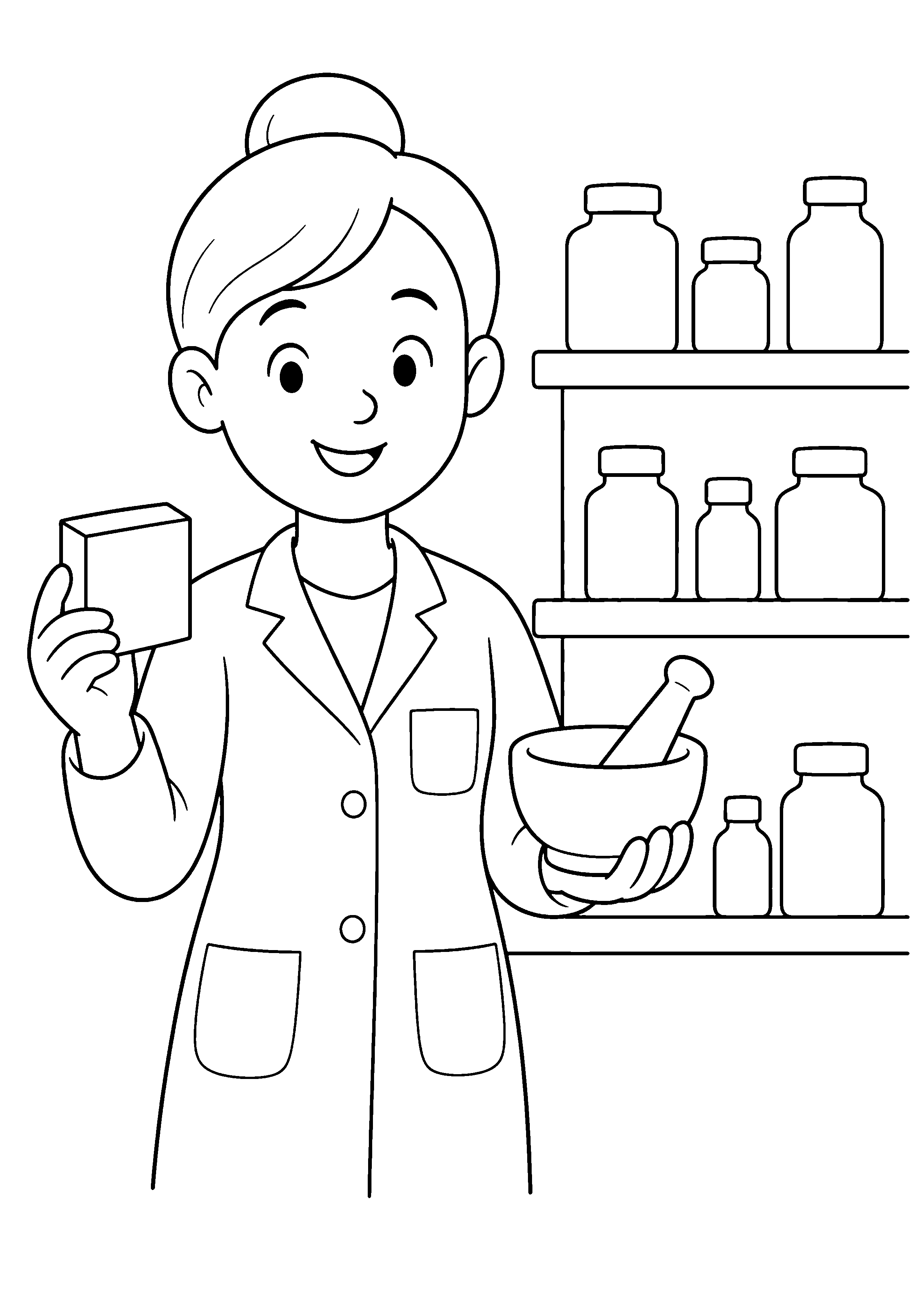 Coloriage Pharmacien
