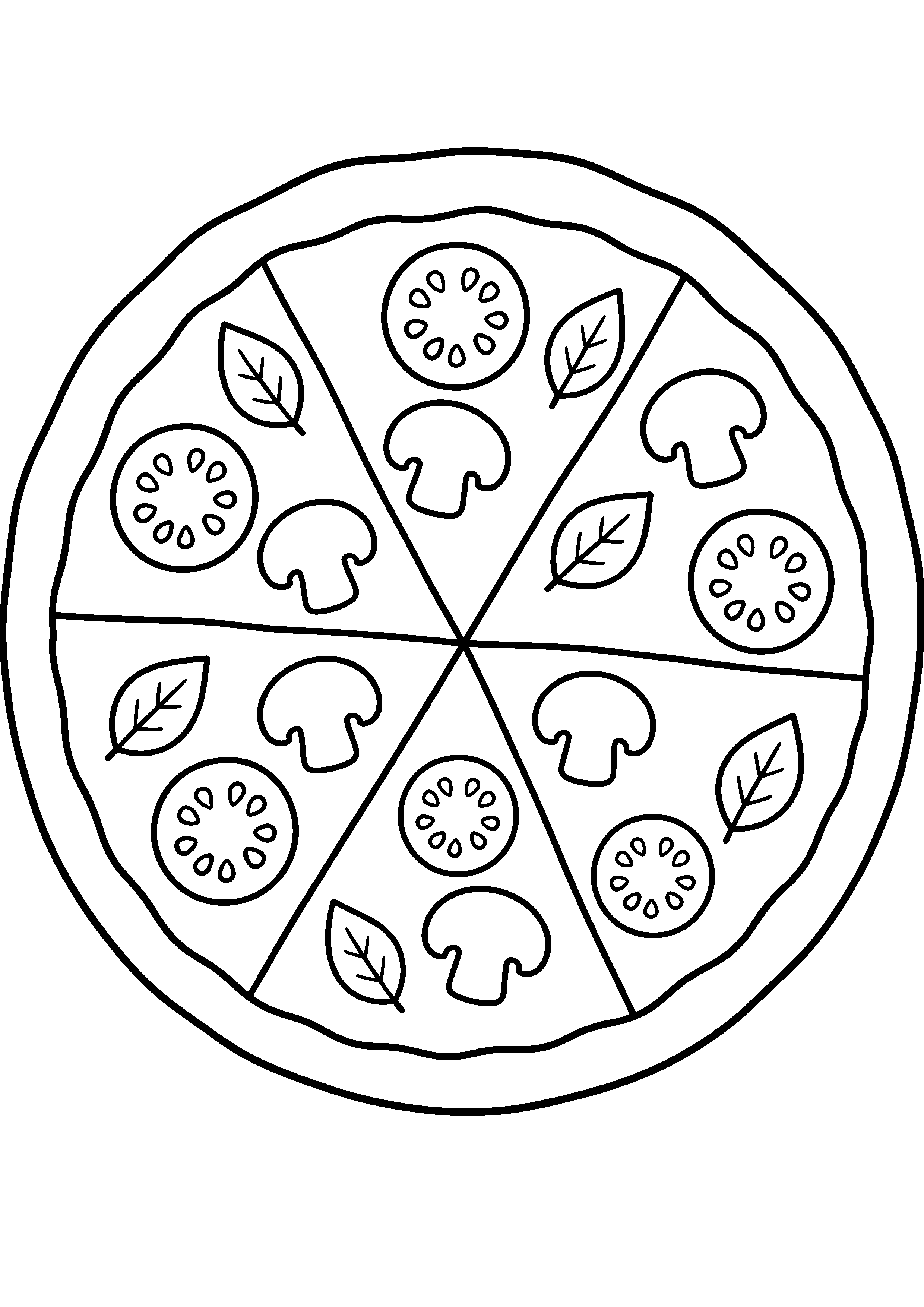 Coloriage Pizza