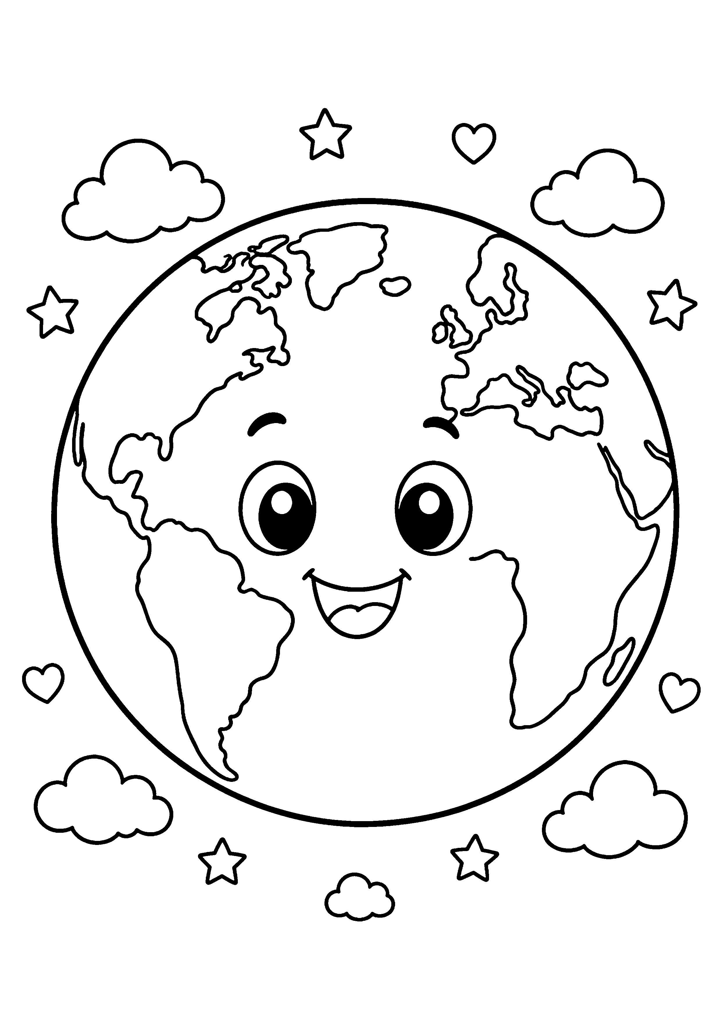 Coloriage Planète Terre