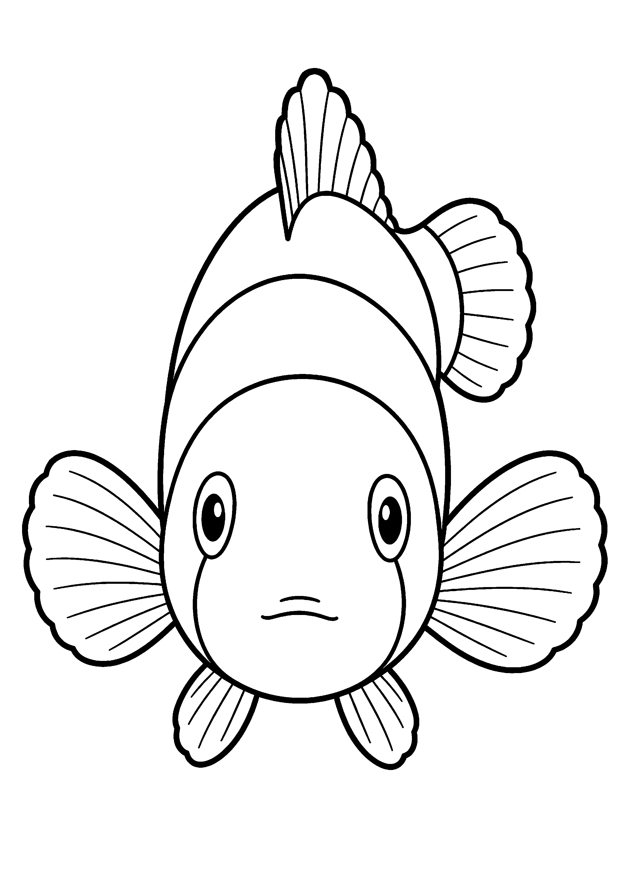 Coloriage Poisson clown