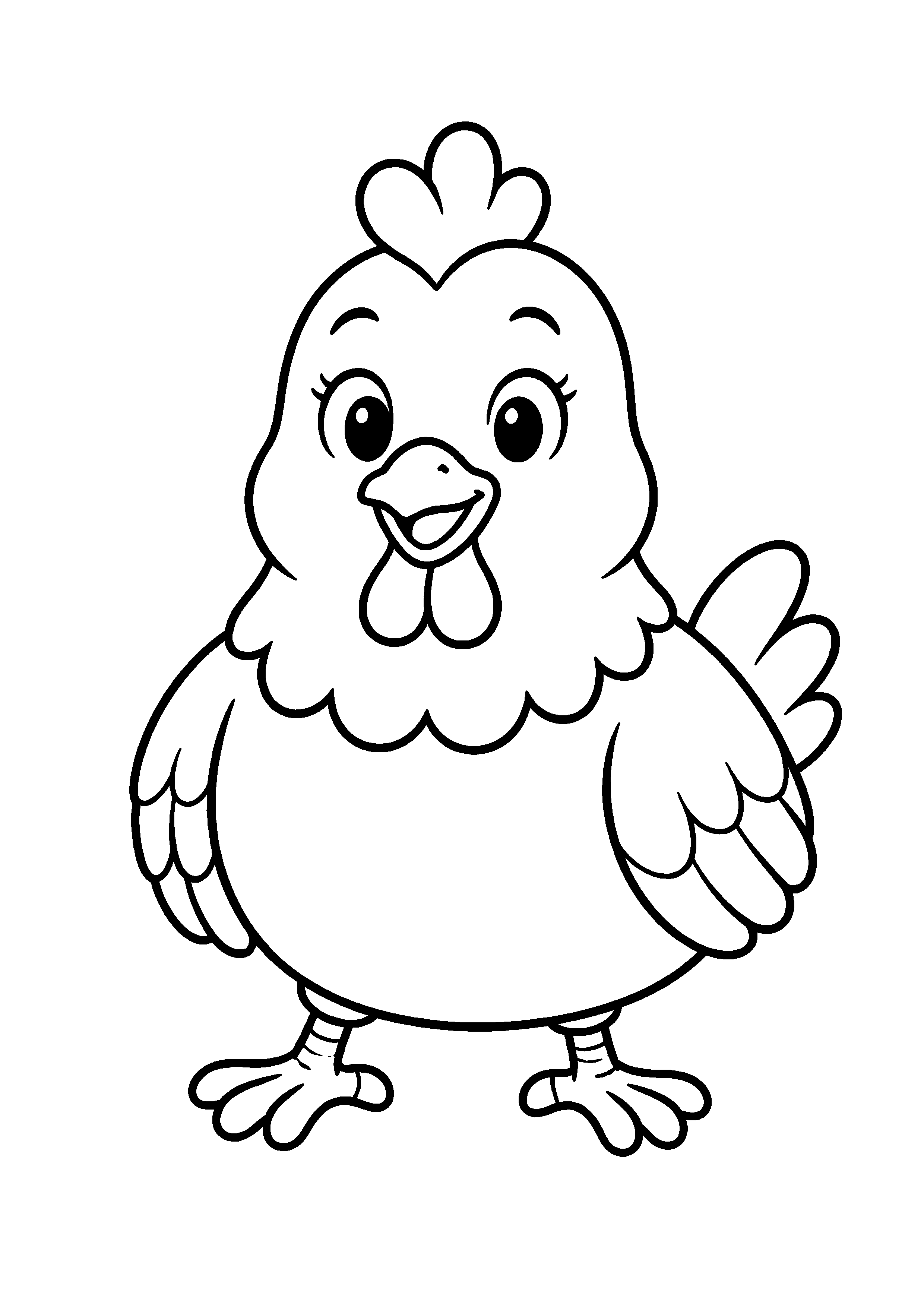 Coloriage Poule
