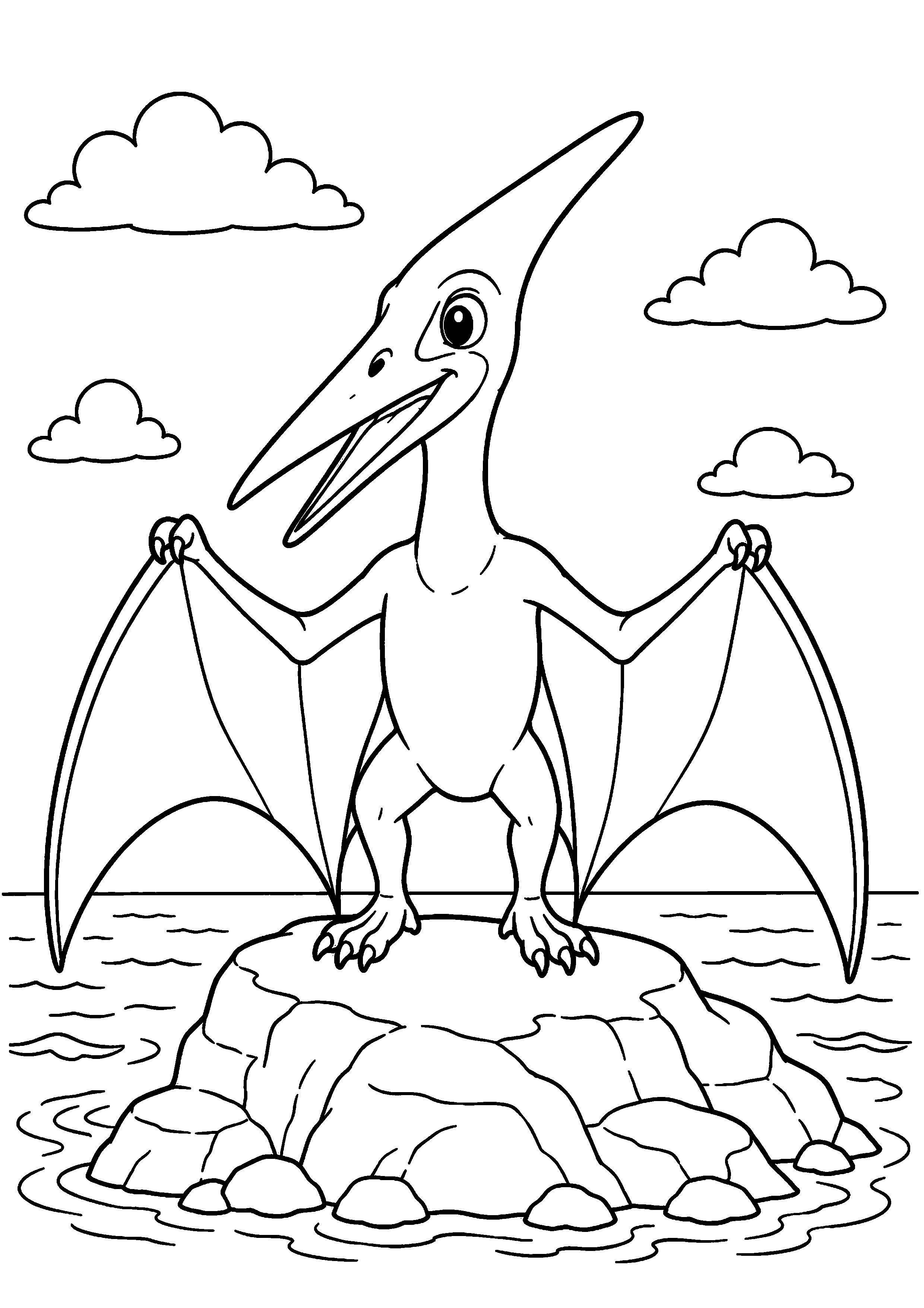 Coloriage Ptéranodon