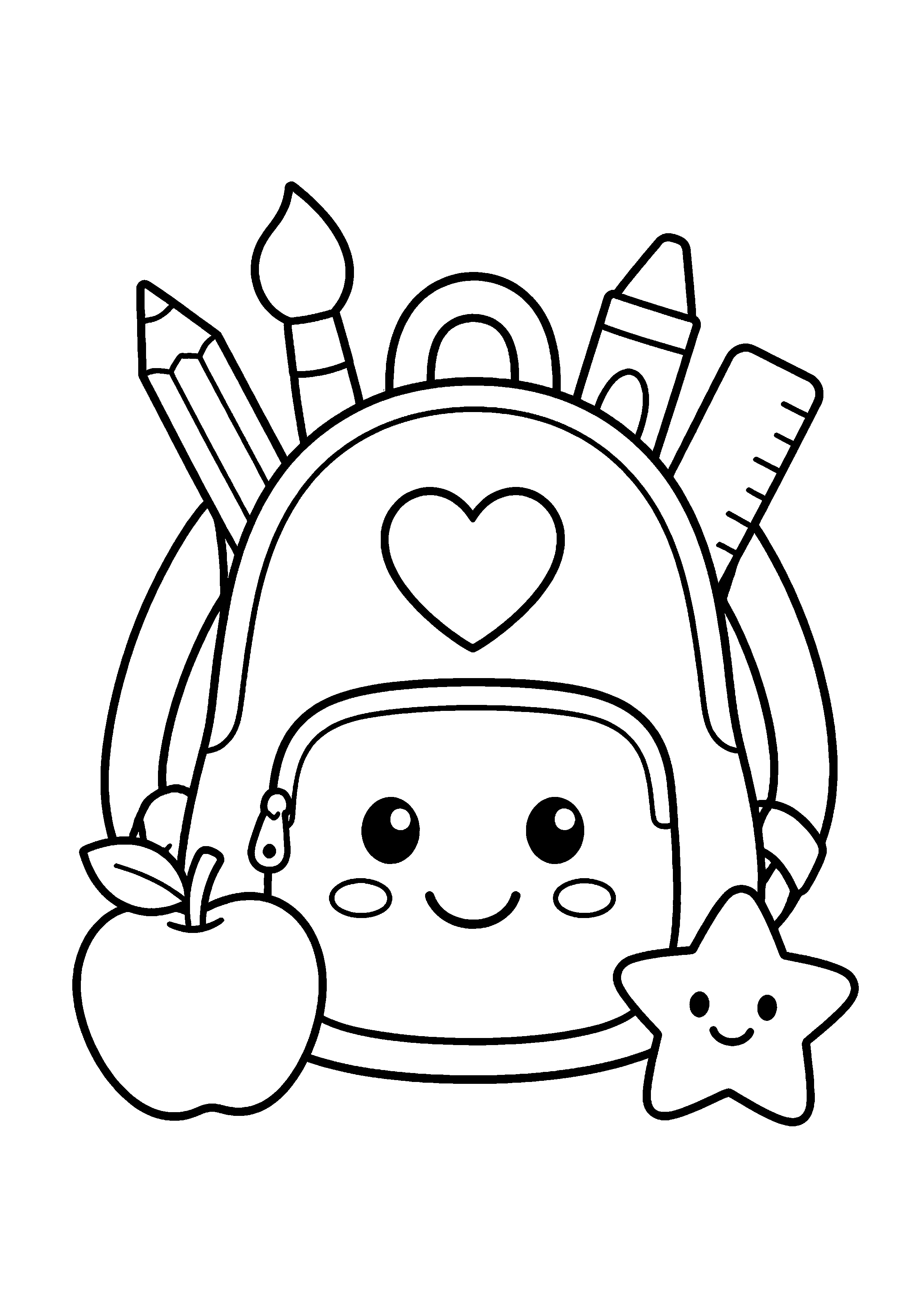 Coloriage Rentrée maternelle