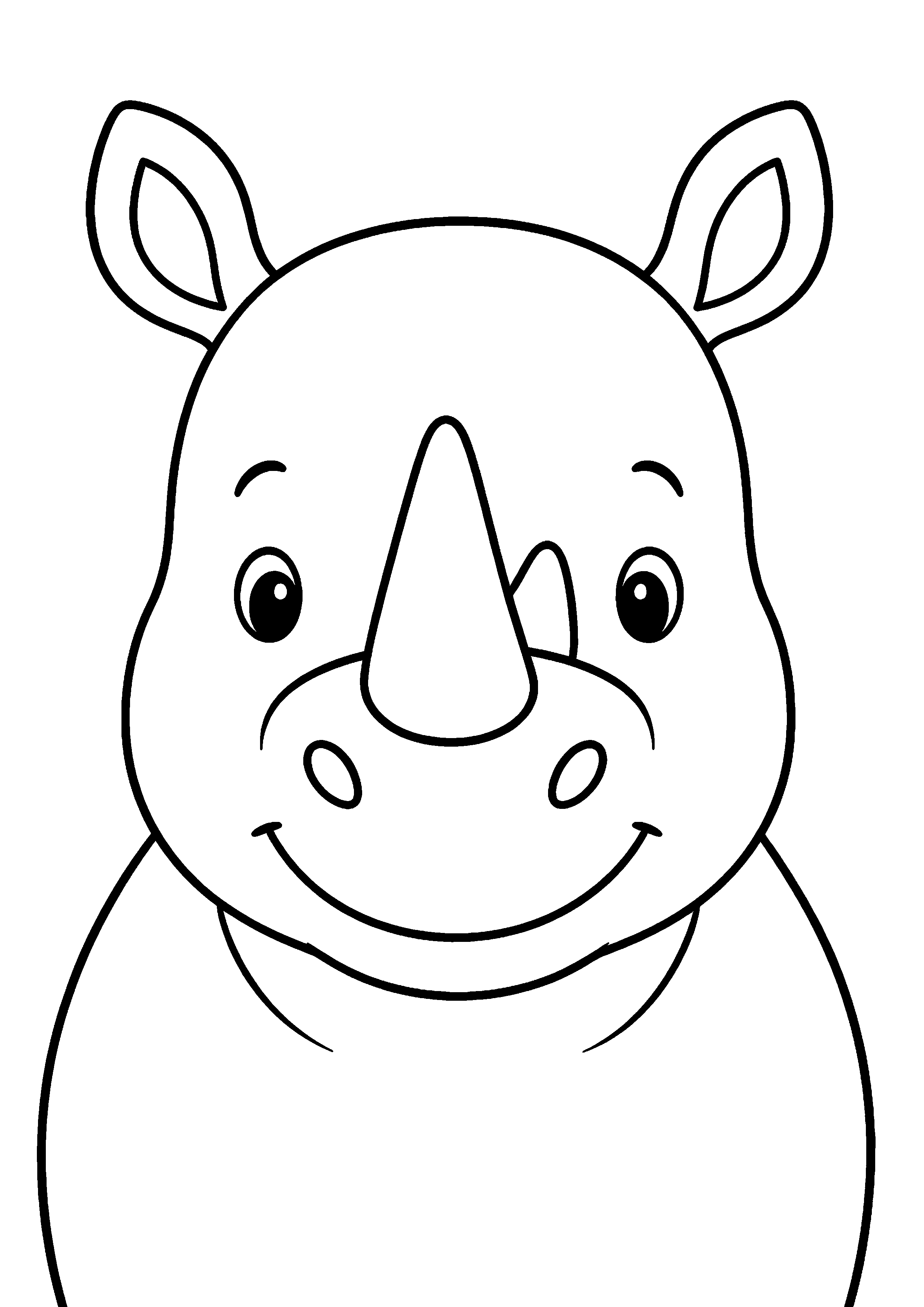 Coloriage Rhinocéros