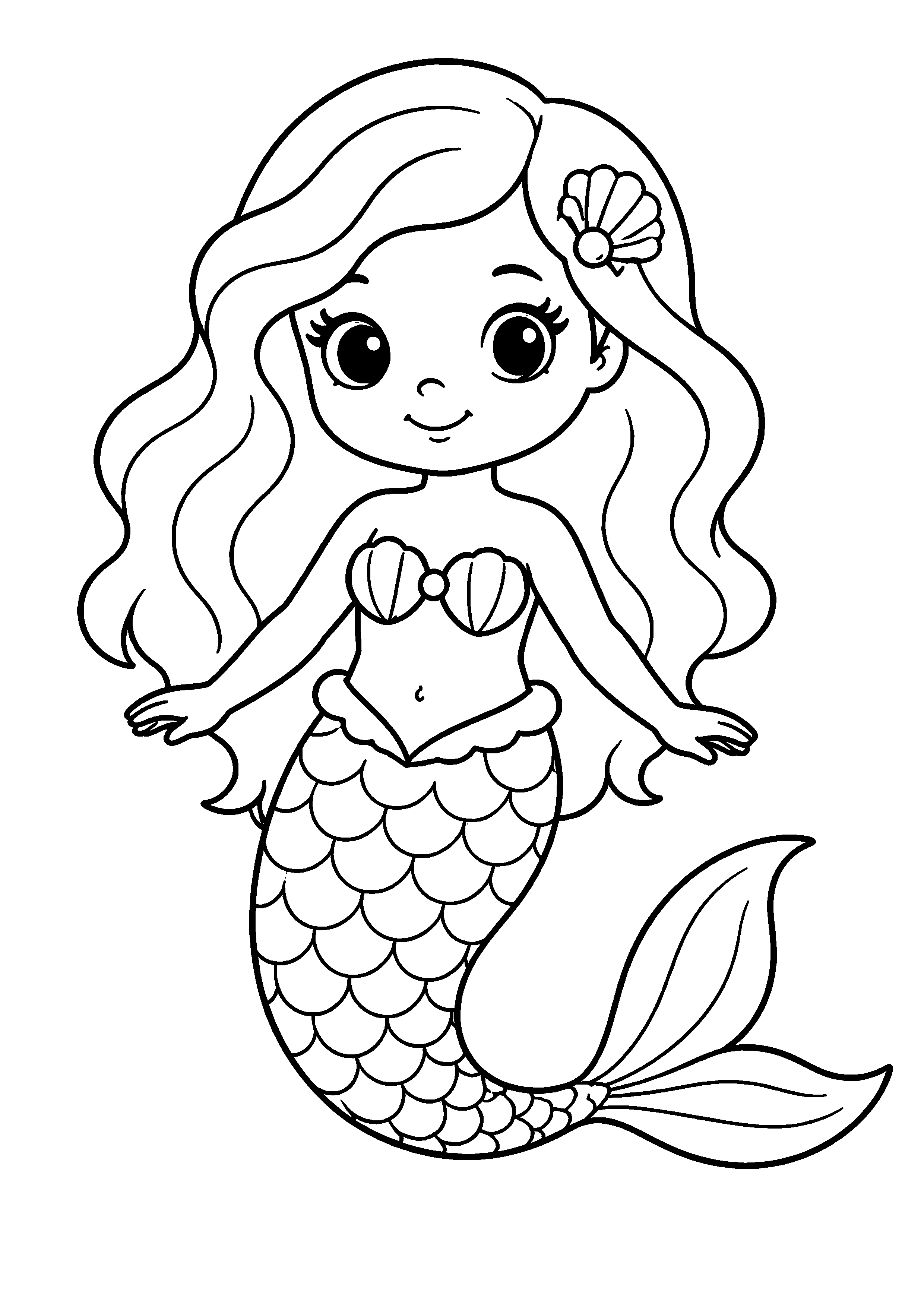 Coloriage Sirène