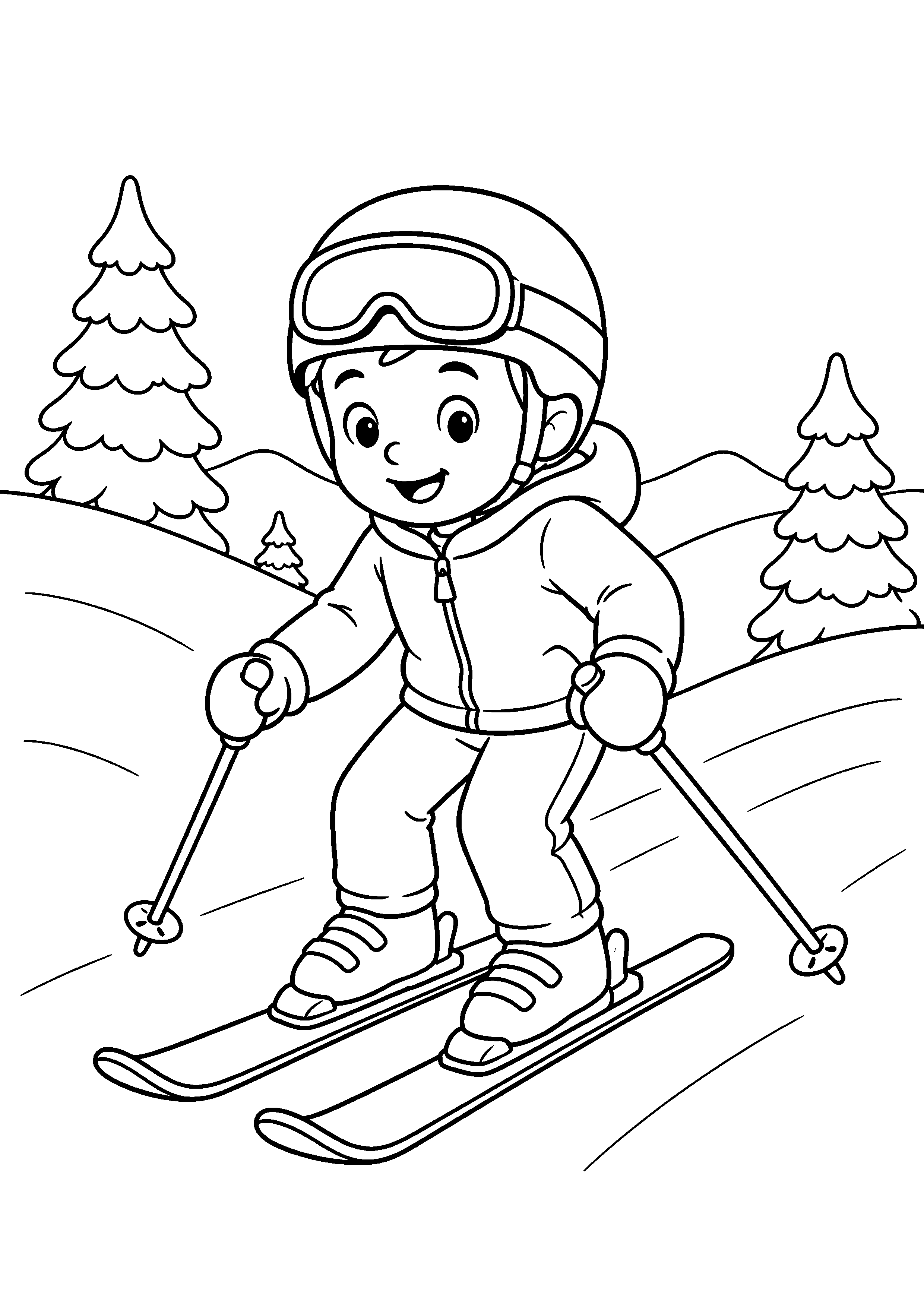 Coloriage Ski